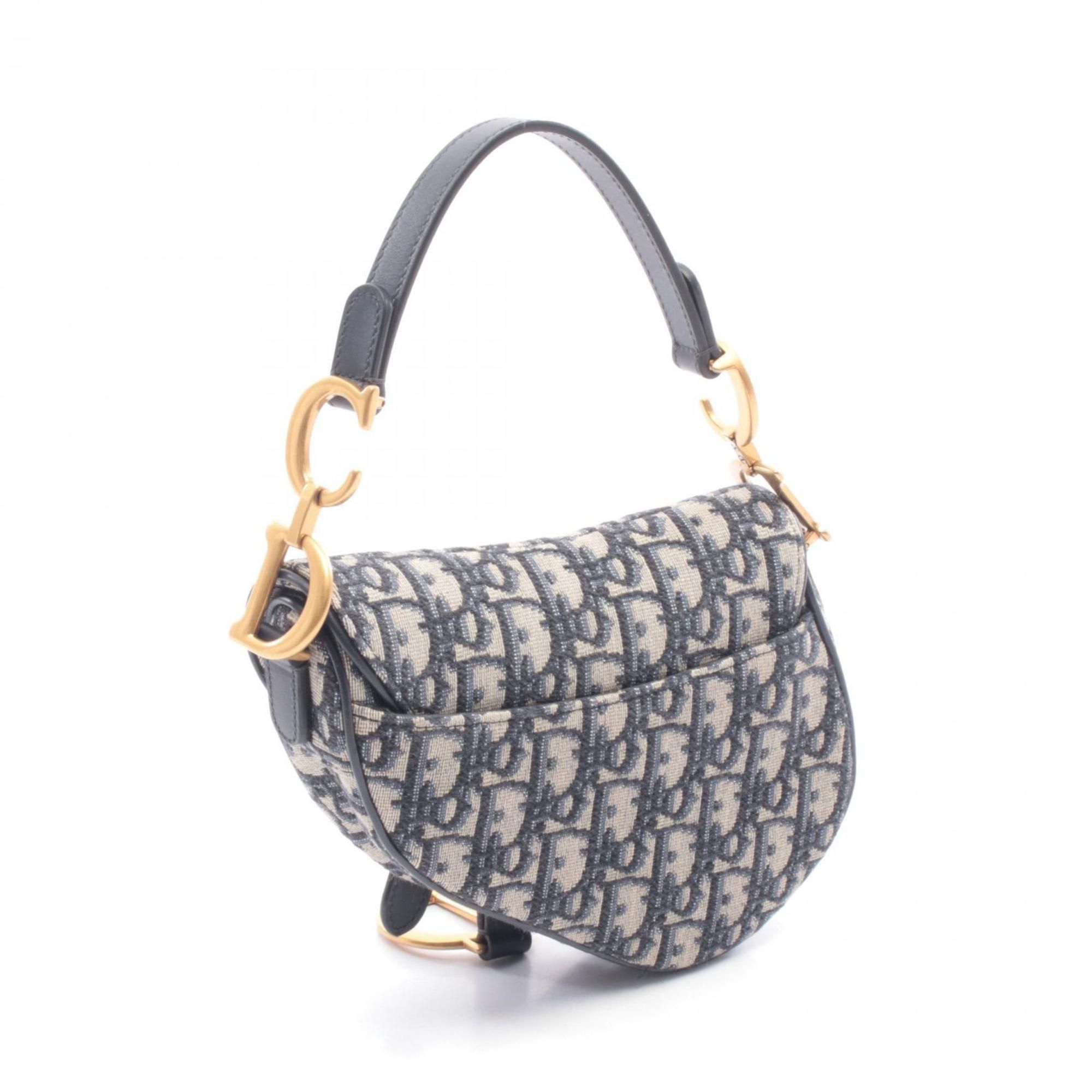 Canvas Leather Handbag Saddle Bag (Pre-Owned) - Christian Dior - Modalova