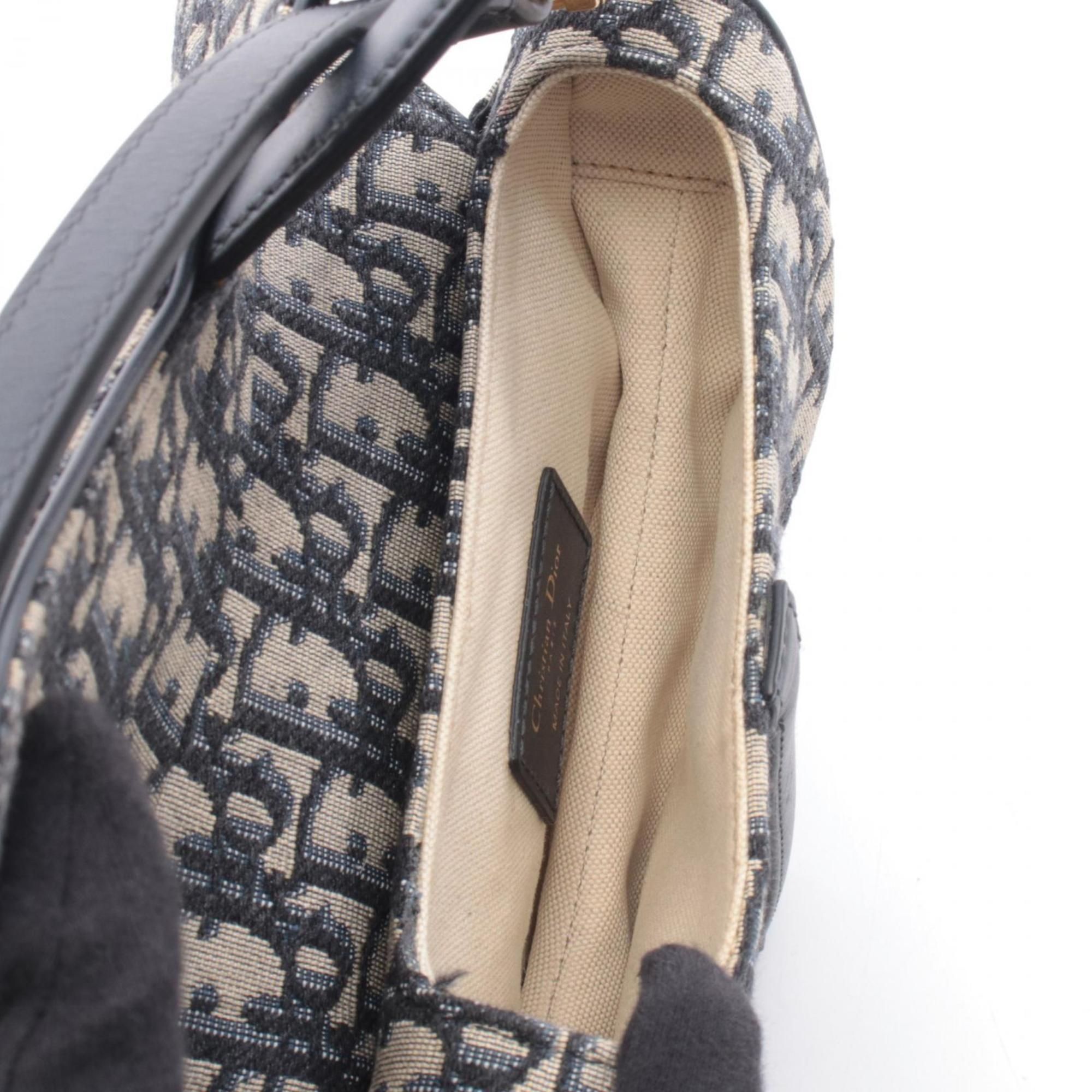 Canvas Leather Handbag Saddle Bag (Pre-Owned) - Christian Dior - Modalova
