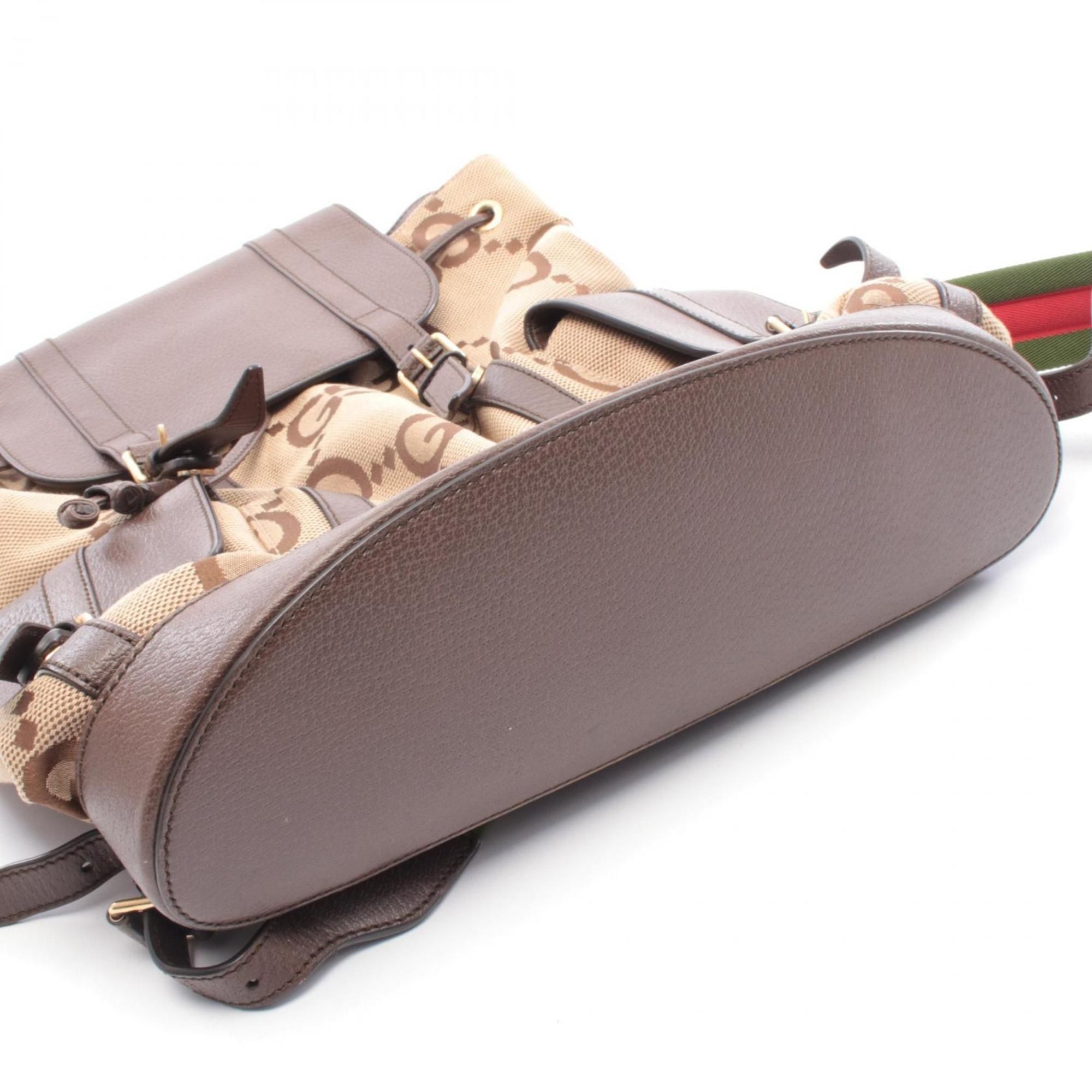 Canvas Leather Backpack (Pre-Owned) - Gucci - Modalova