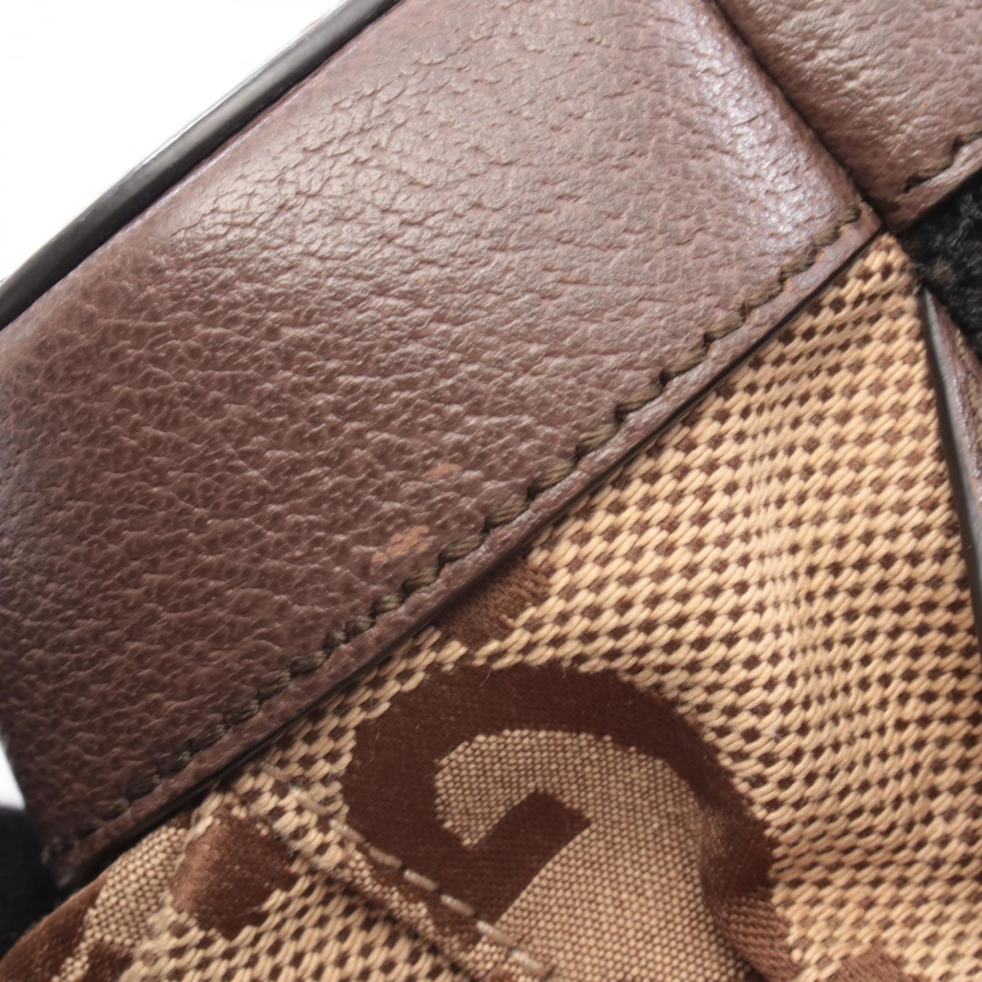 Canvas Leather Backpack (Pre-Owned) - Gucci - Modalova
