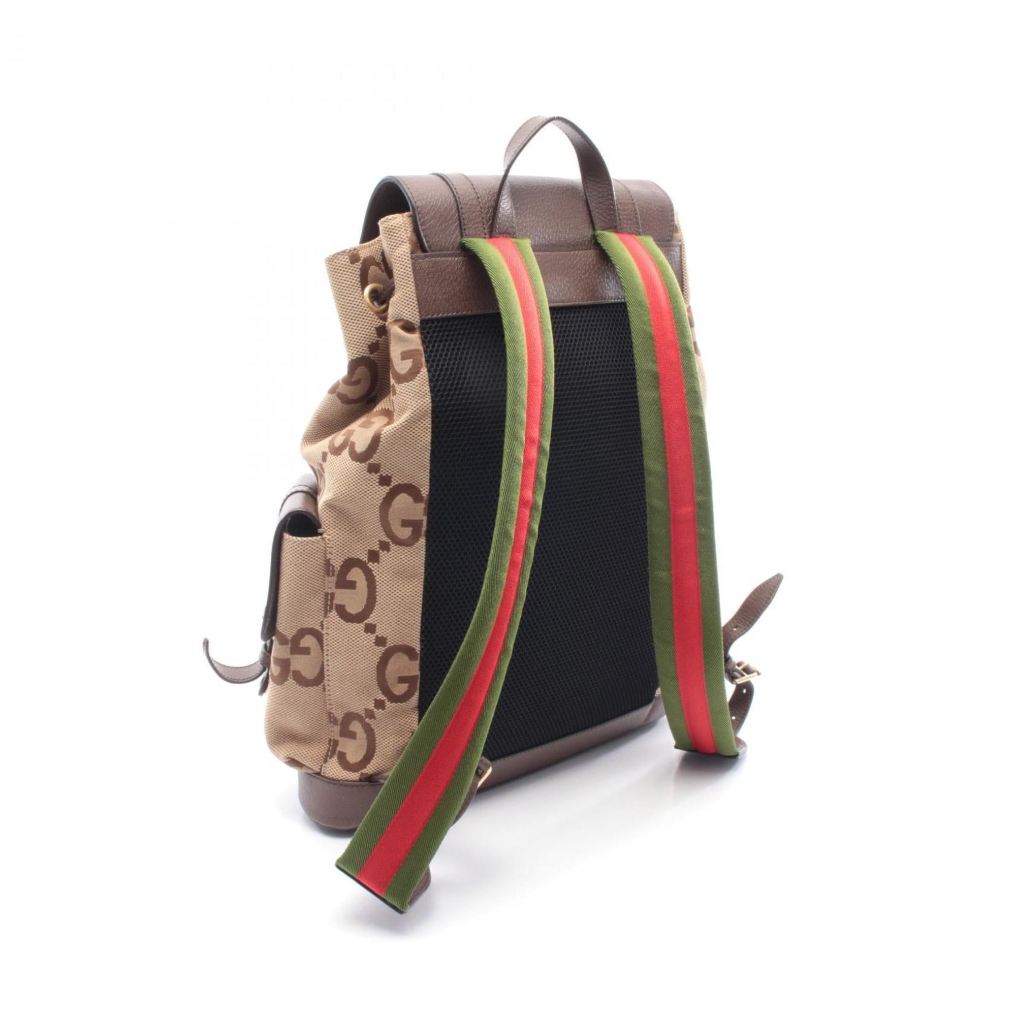 Canvas Leather Backpack (Pre-Owned) - Gucci - Modalova