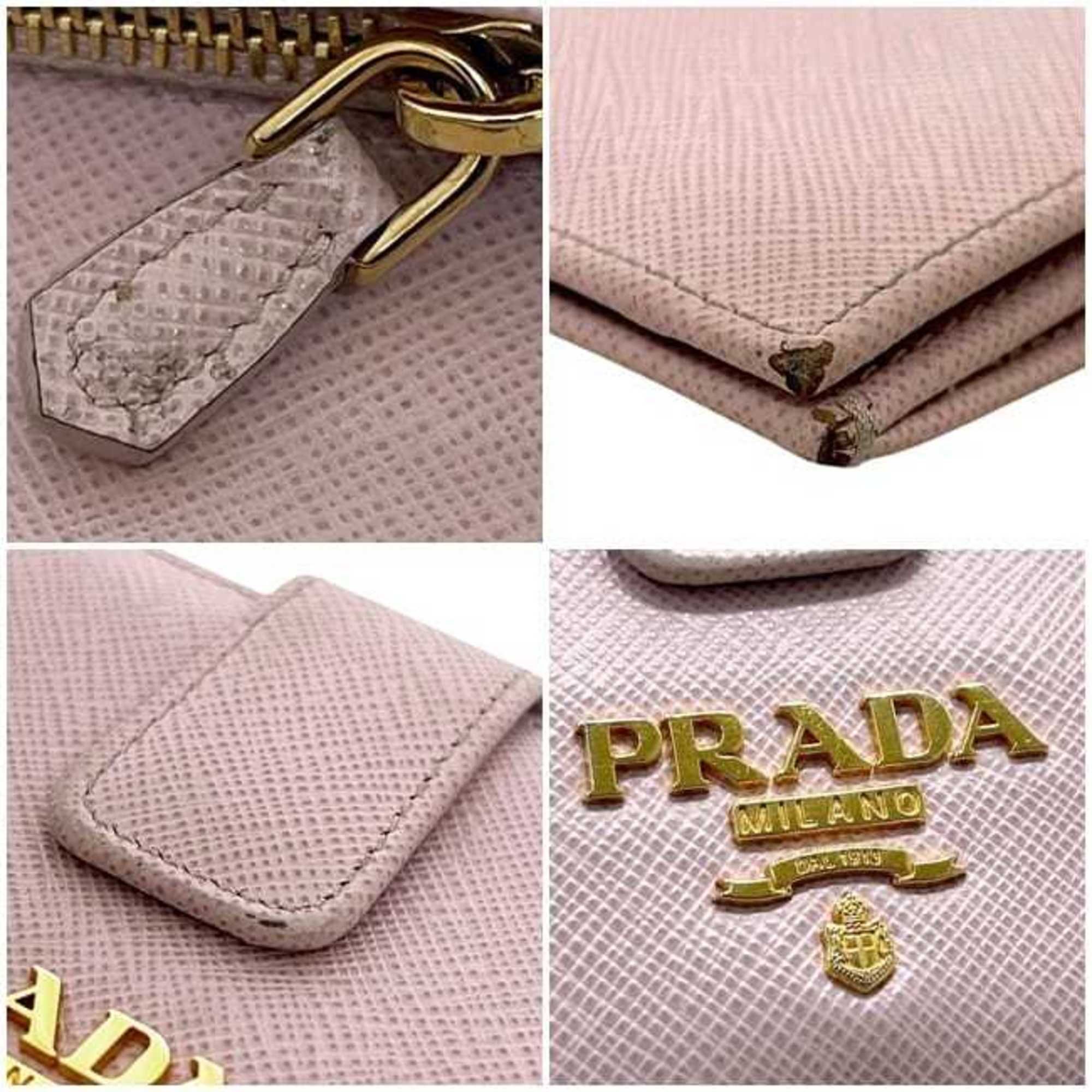 Leather Saffiano Triangle Long Wallet (Bi-Fold) (Pre-Owned) - Prada - Modalova