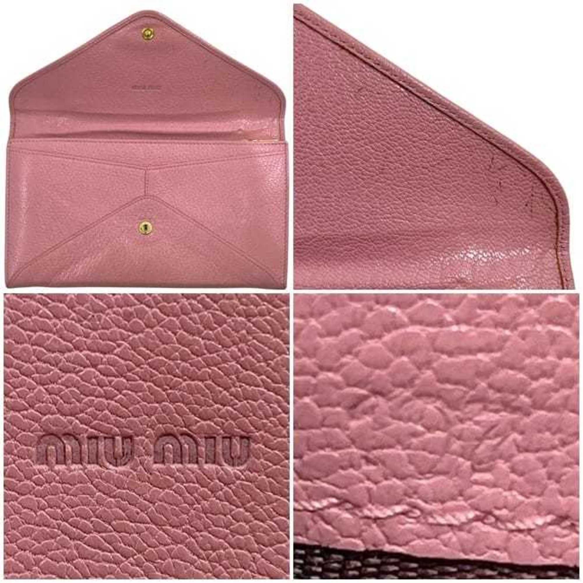 Leather Long Wallet (Bi-Fold) (Pre-Owned) - Miu Miu - Modalova