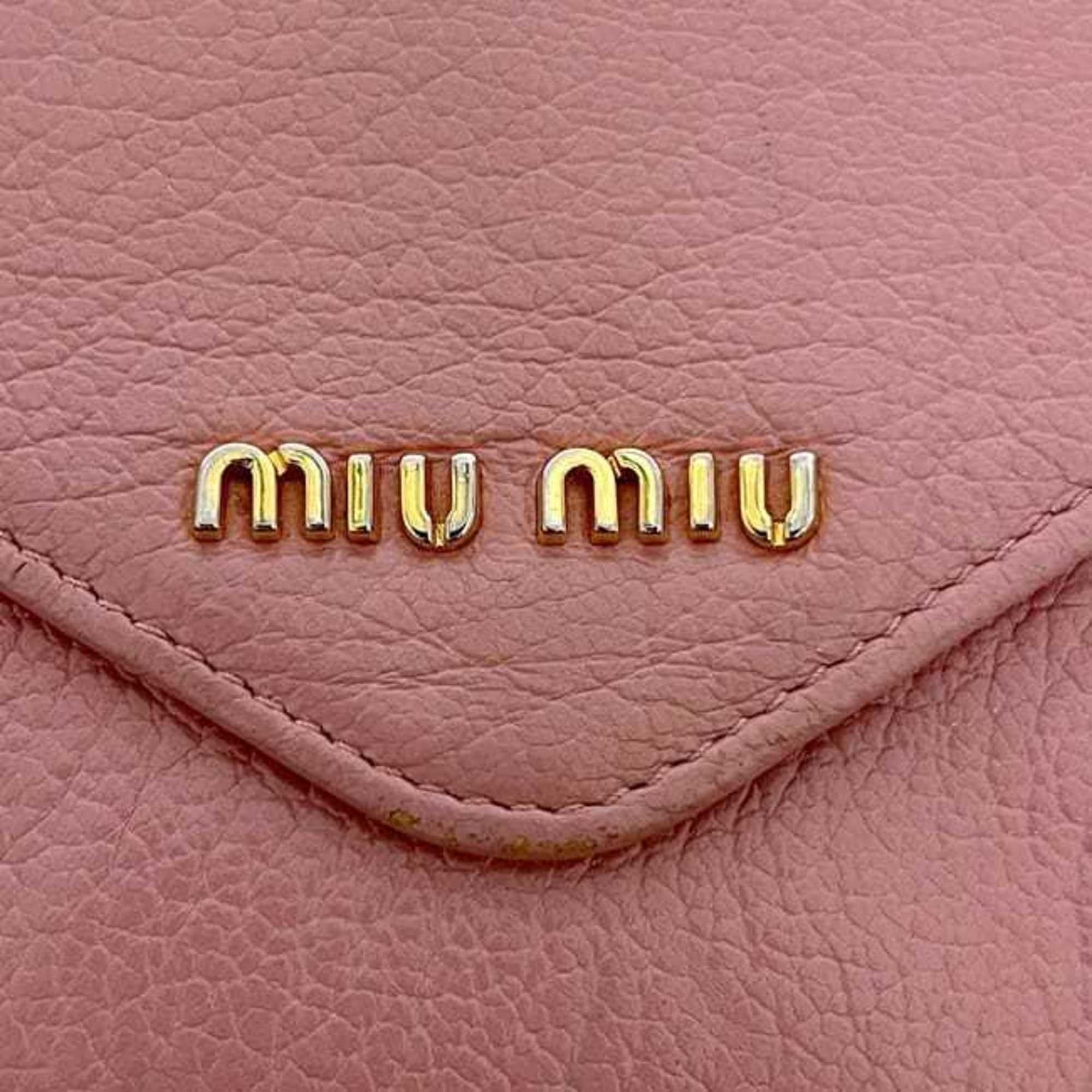Leather Long Wallet (Bi-Fold) (Pre-Owned) - Miu Miu - Modalova