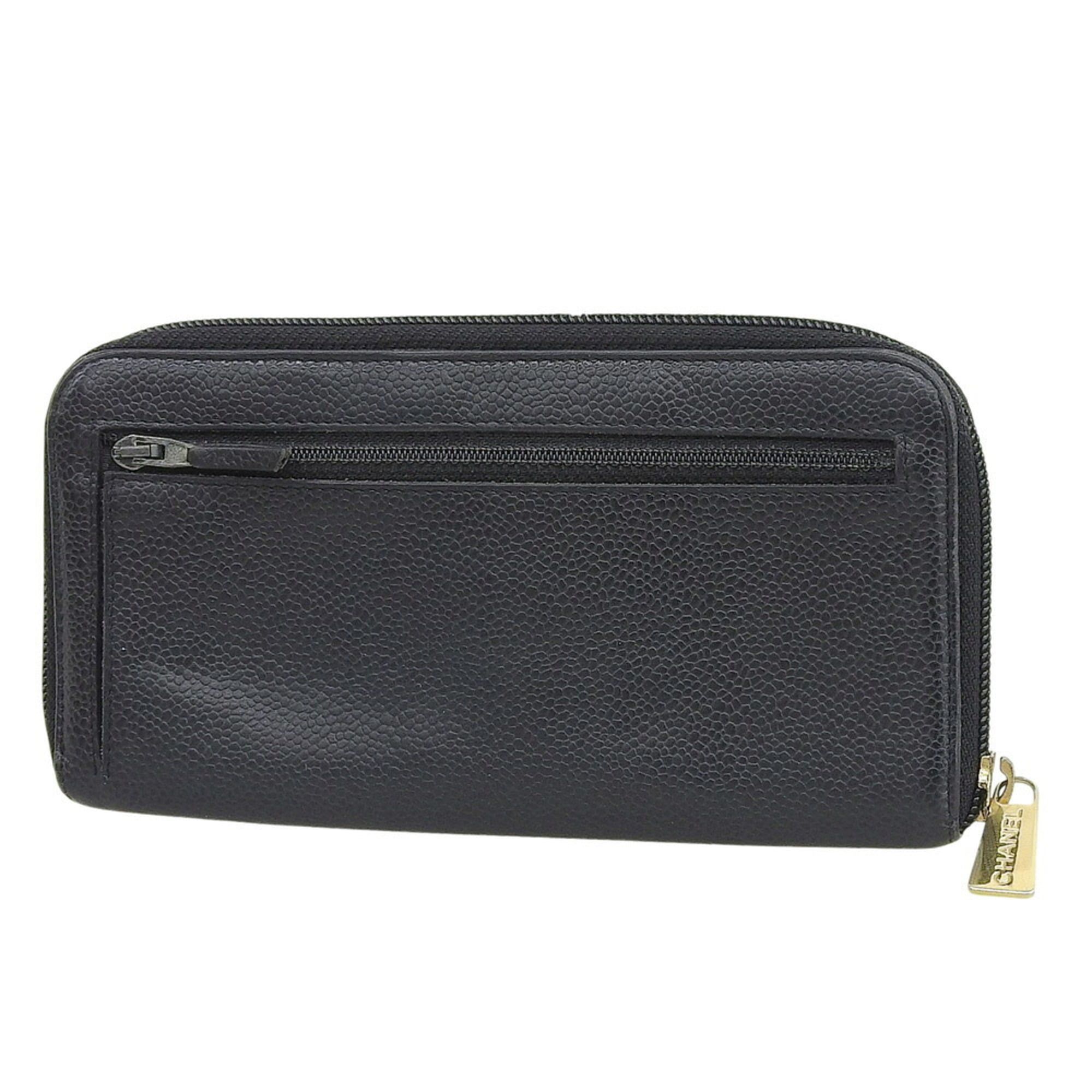 Grained Calfskin Long Wallet (Bi-Fold) (Pre-Owned) - Chanel - Modalova