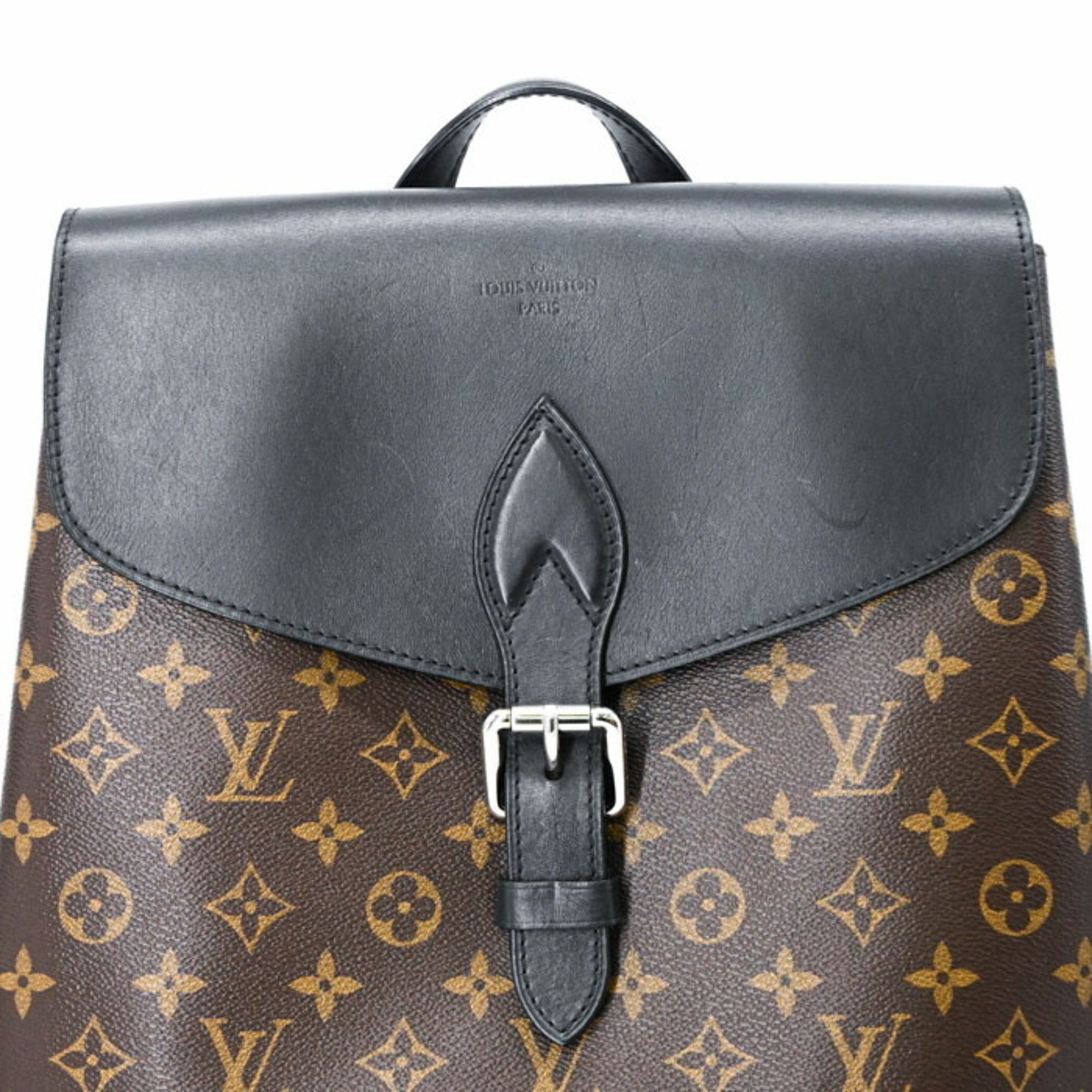 Monogram Macassar Monogram Leather Backpack (Pre-Owned) - Louis Vuitton - Modalova