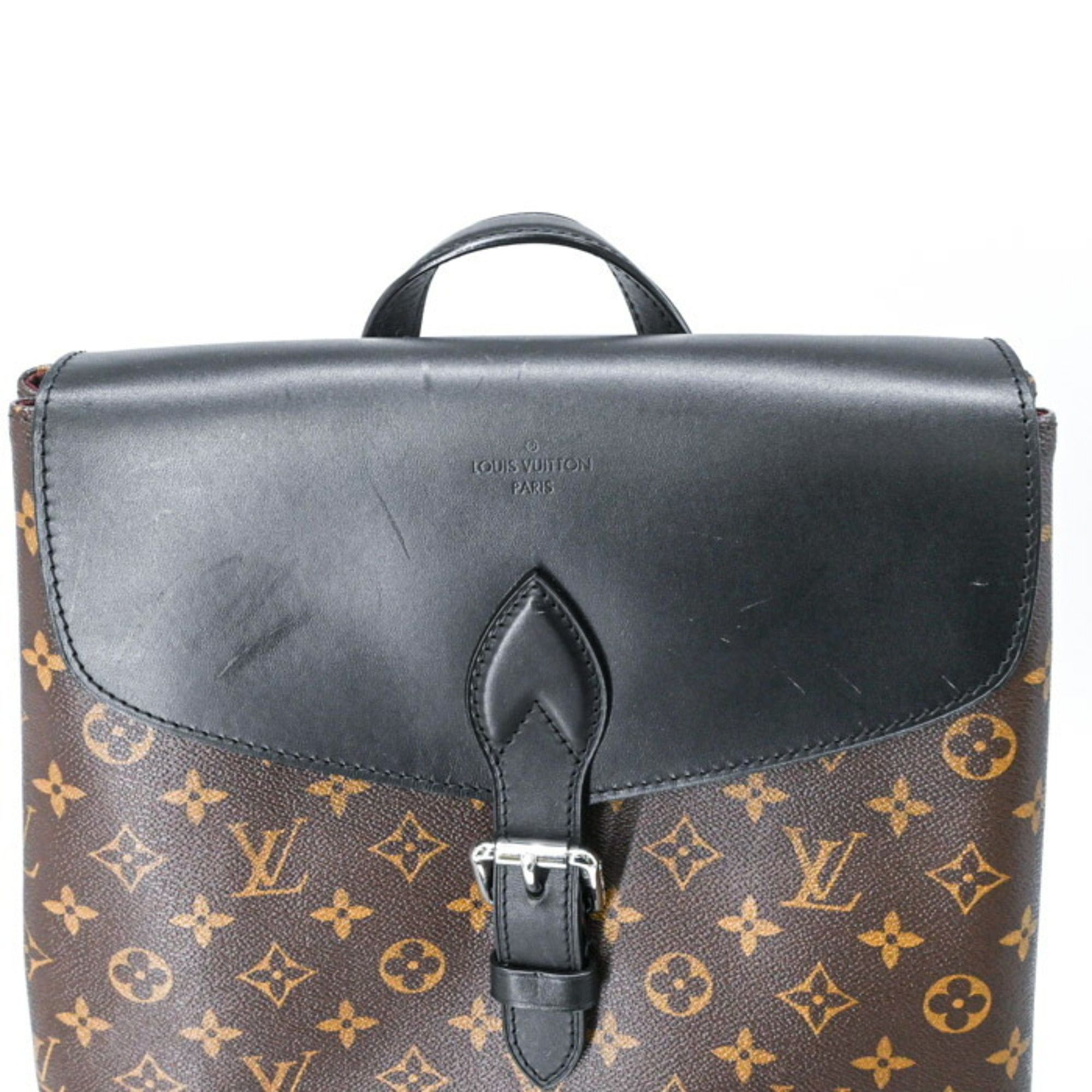 Monogram Macassar Monogram Leather Backpack (Pre-Owned) - Louis Vuitton - Modalova
