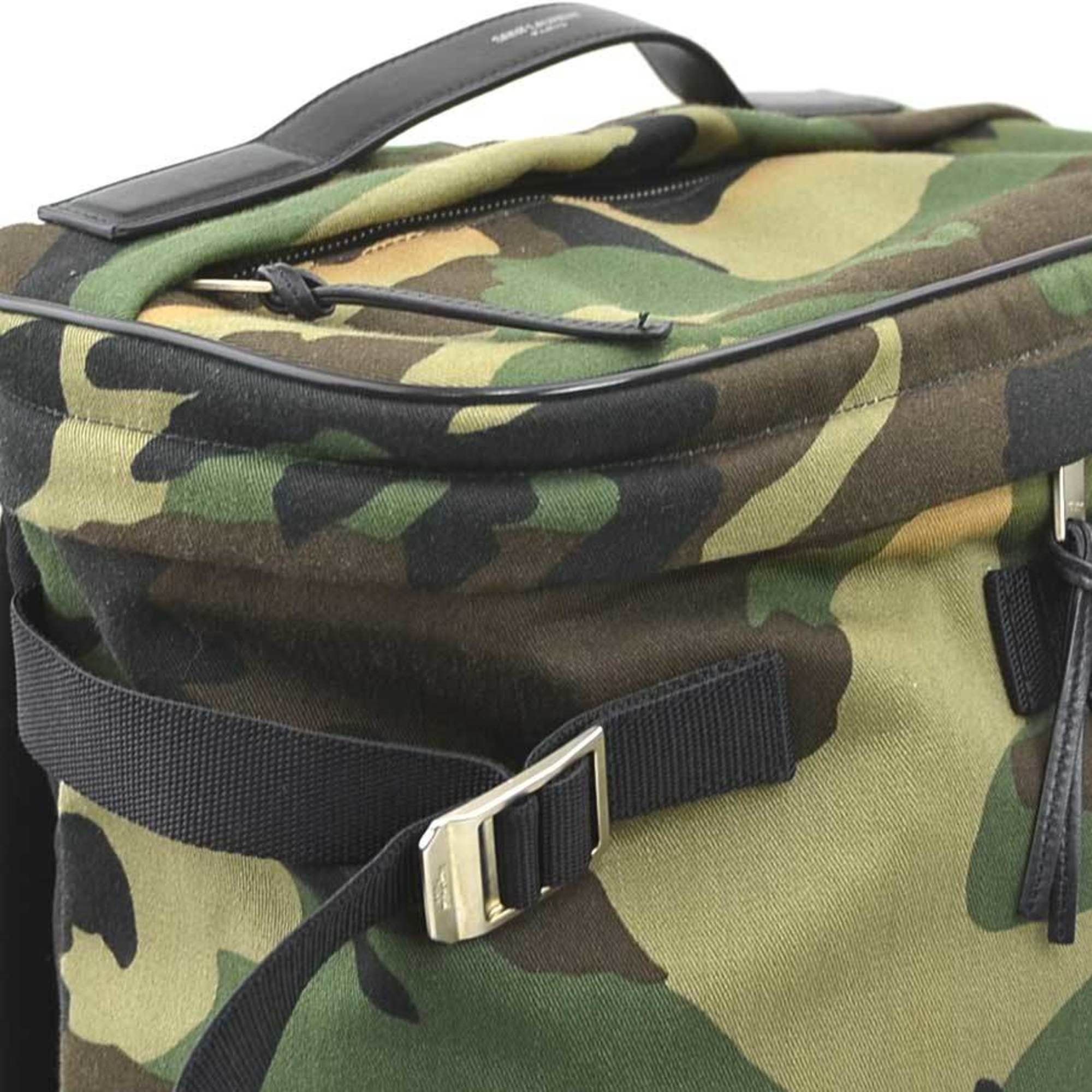 Canvas Leather Backpack (Pre-Owned) - Saint Laurent - Modalova