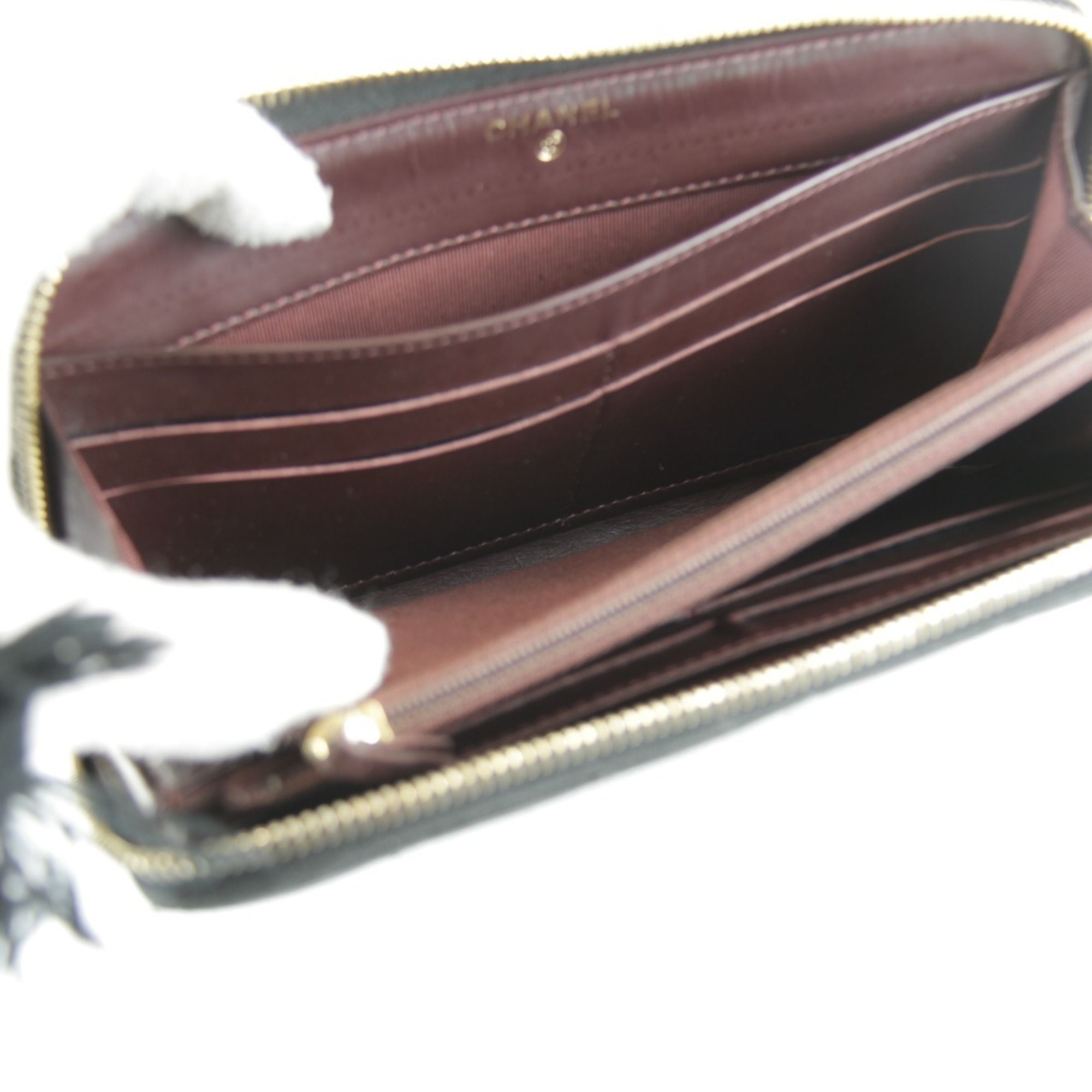 Leather Long Wallet (Bi-Fold) (Pre-Owned) - Chanel - Modalova