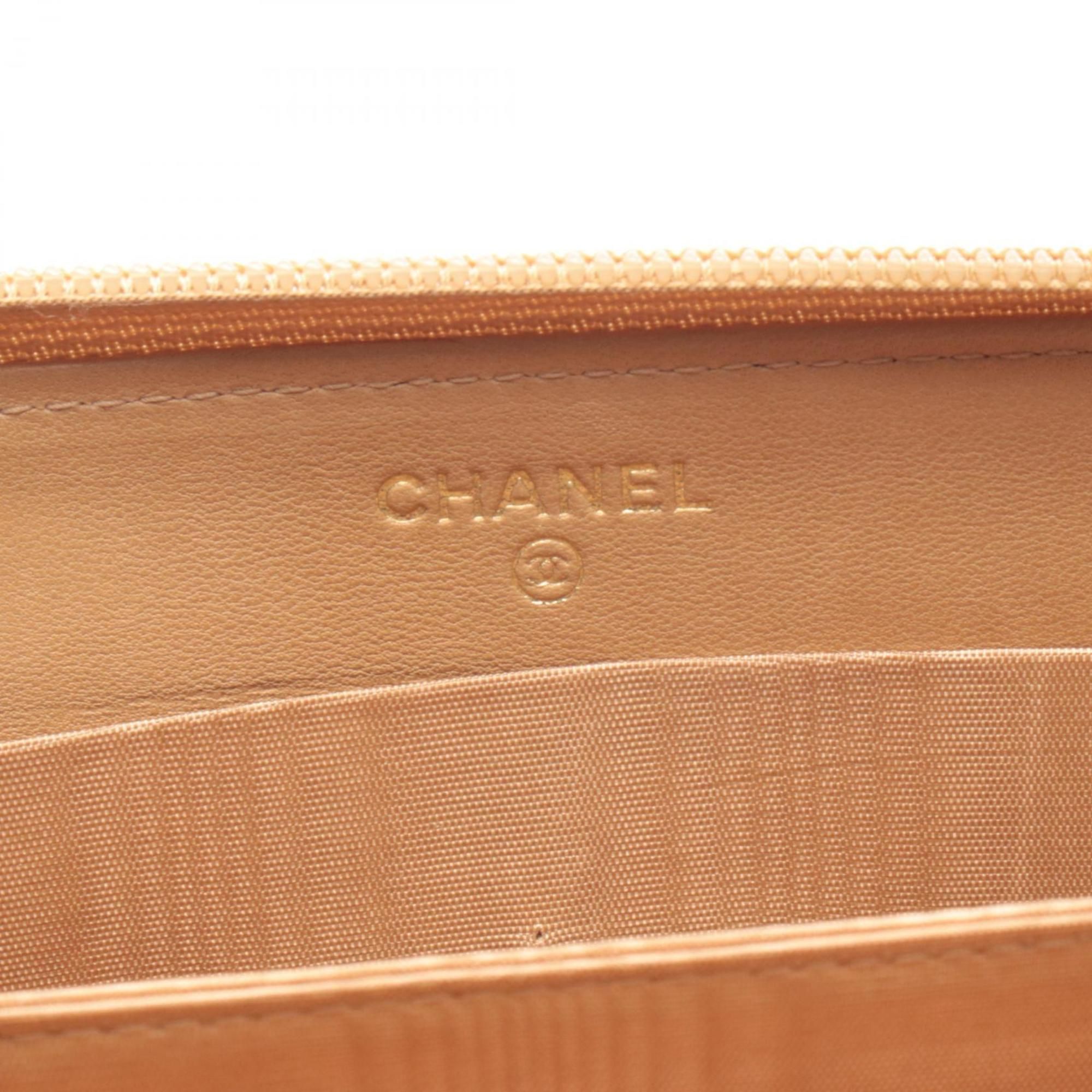 Leather Long Wallet (Bi-Fold) (Pre-Owned) - Chanel - Modalova