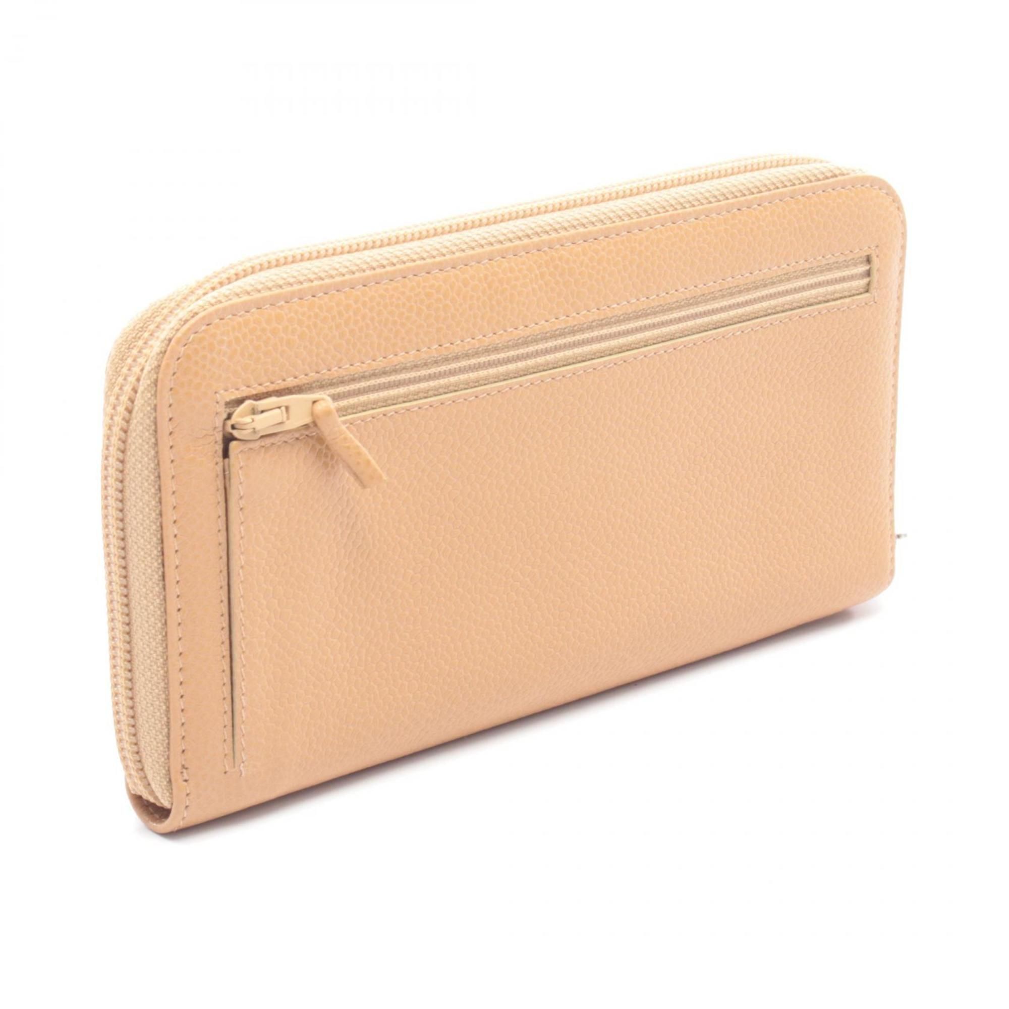 Leather Long Wallet (Bi-Fold) (Pre-Owned) - Chanel - Modalova