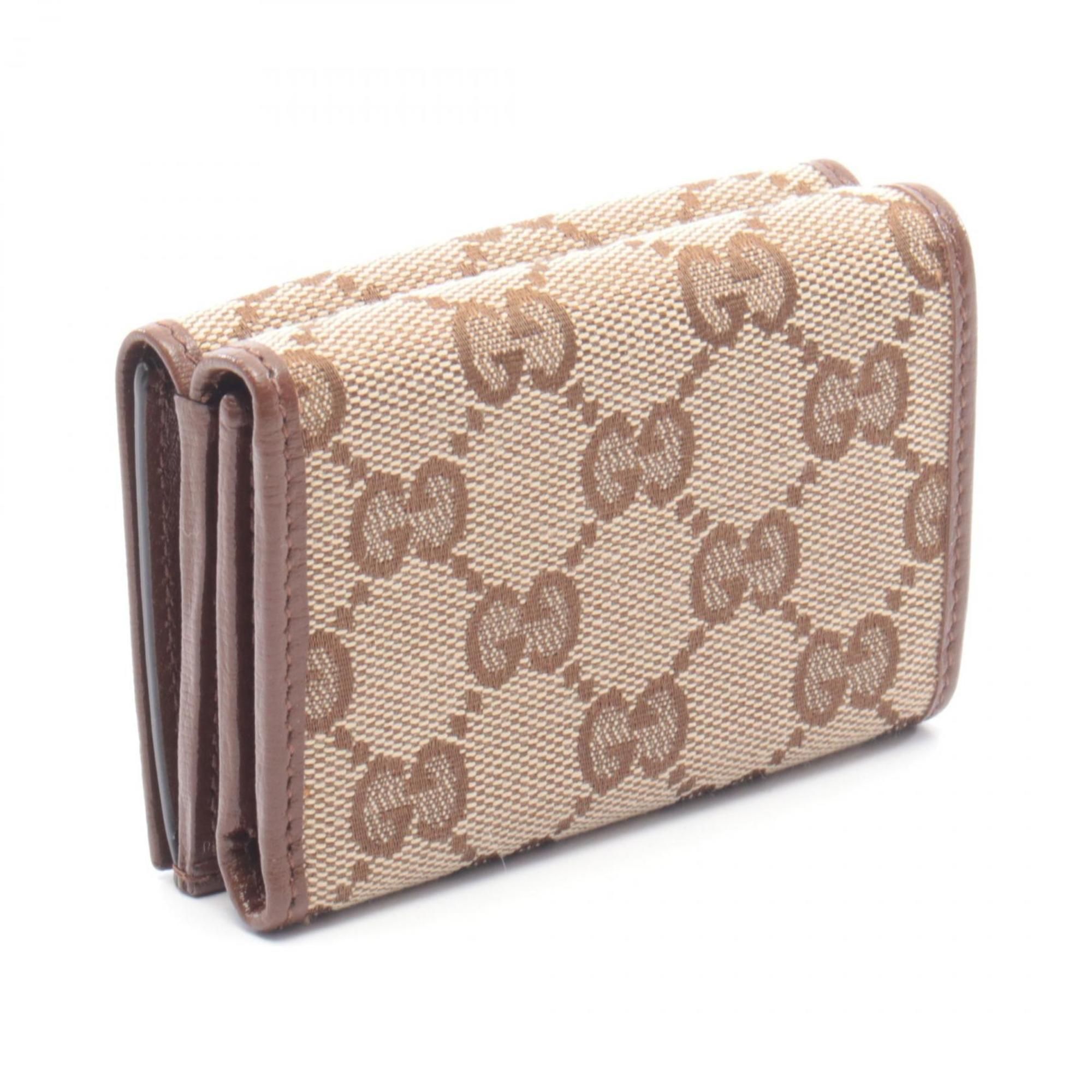 Canvas Leather Wallet (Tri-Fold) (Pre-Owned) - Gucci - Modalova