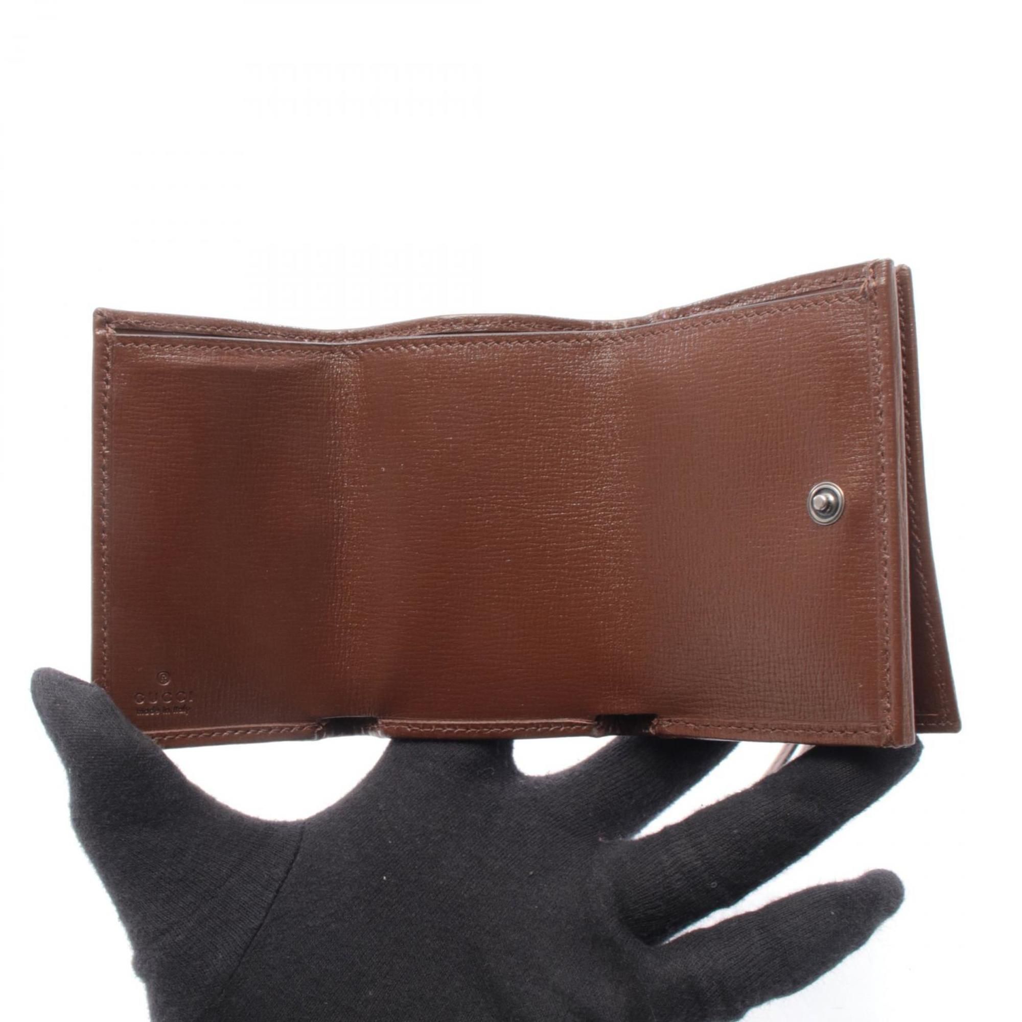 Canvas Leather Wallet (Tri-Fold) (Pre-Owned) - Gucci - Modalova