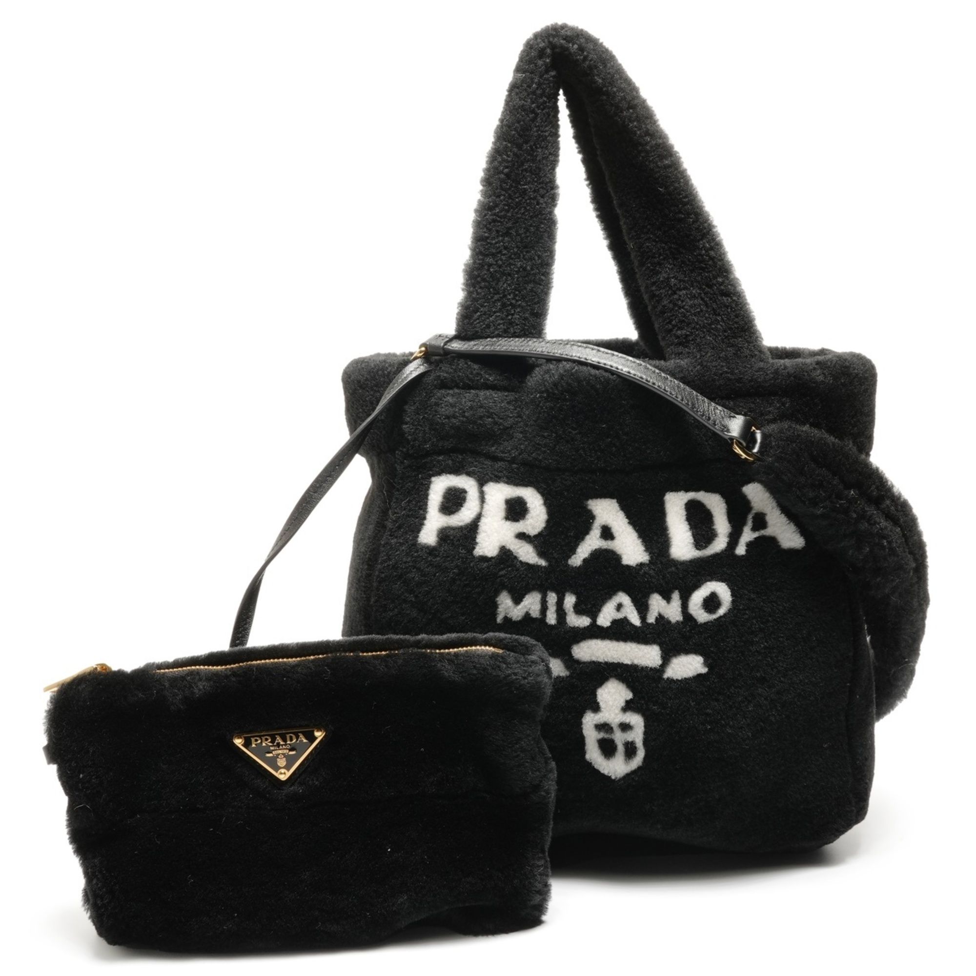 Prada Black Fur Handbag (Pre-Owned) - Prada - Modalova
