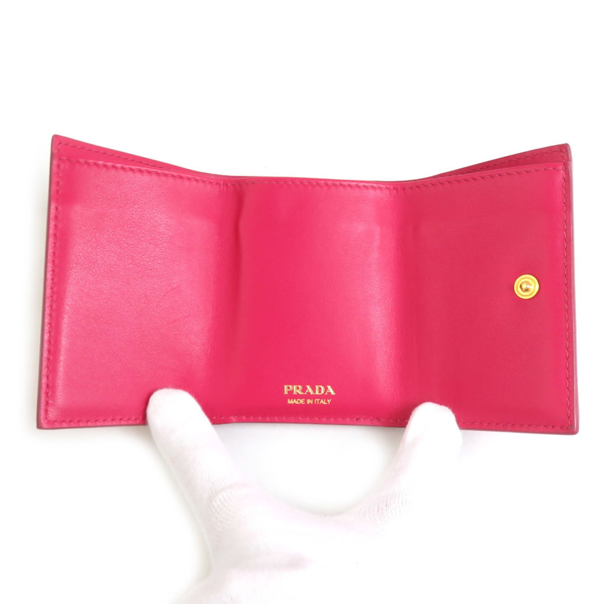 Leather Wallet (Tri-Fold) (Pre-Owned) - Prada - Modalova
