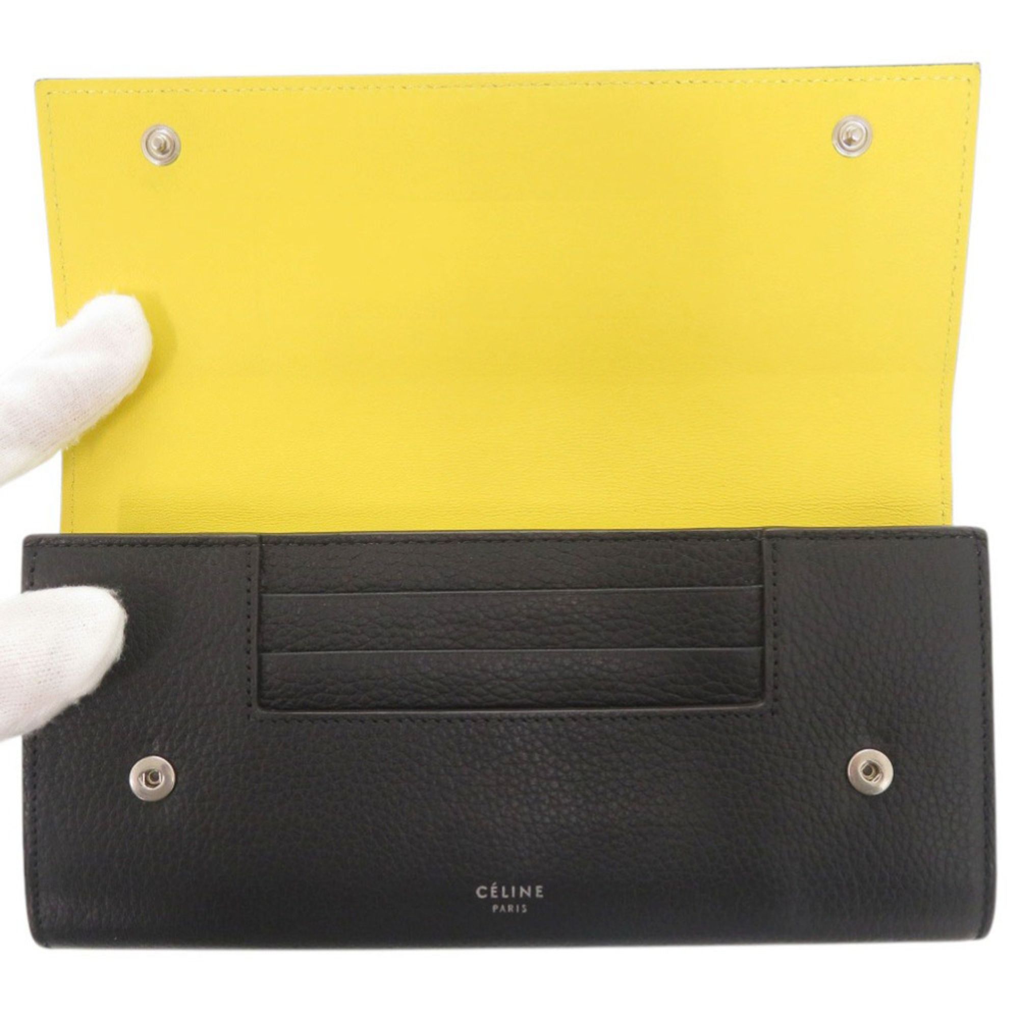 Leather Long Wallet (Bi-Fold) (Pre-Owned) - Celine - Modalova