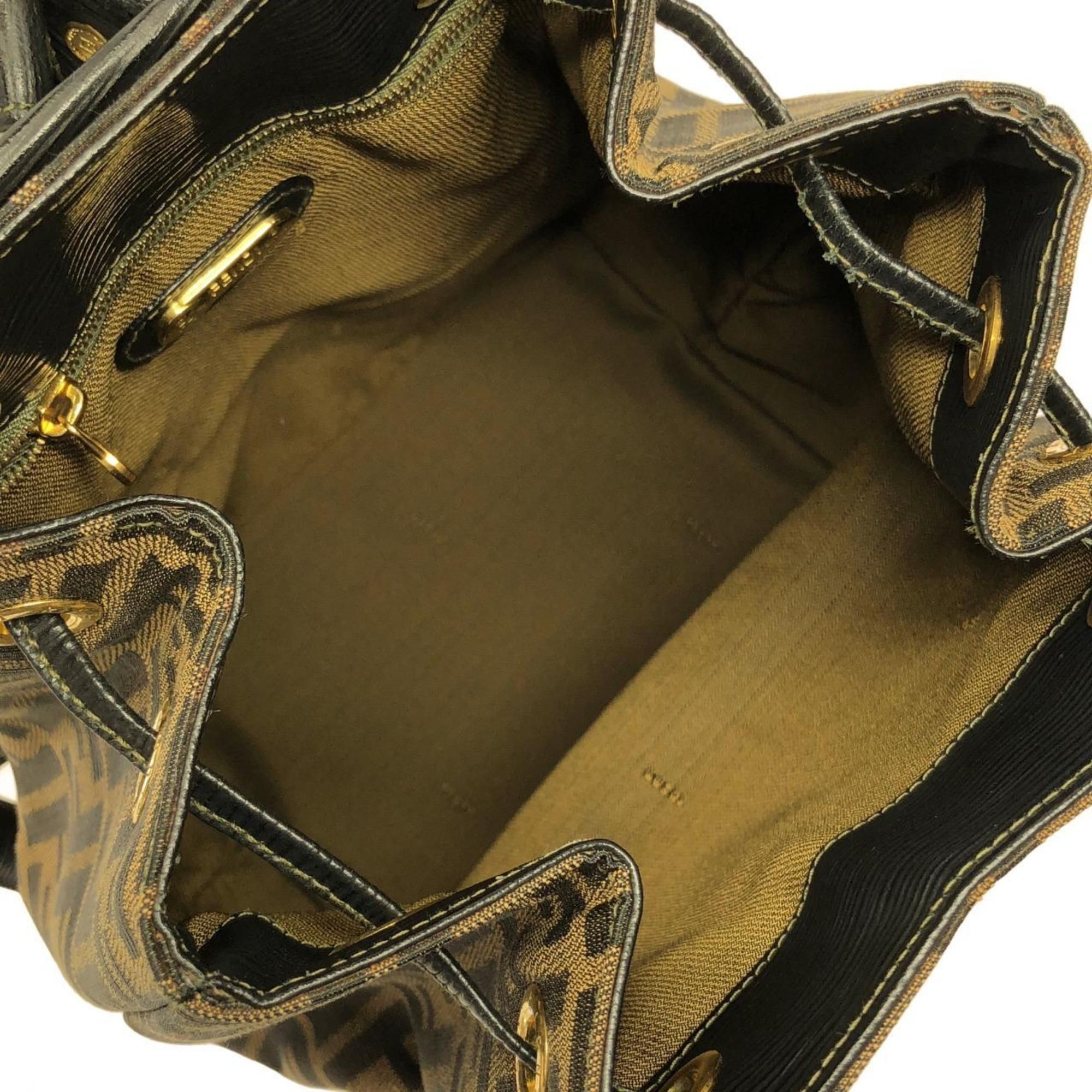 Canvas Leather Backpack (Pre-Owned) - Fendi - Modalova