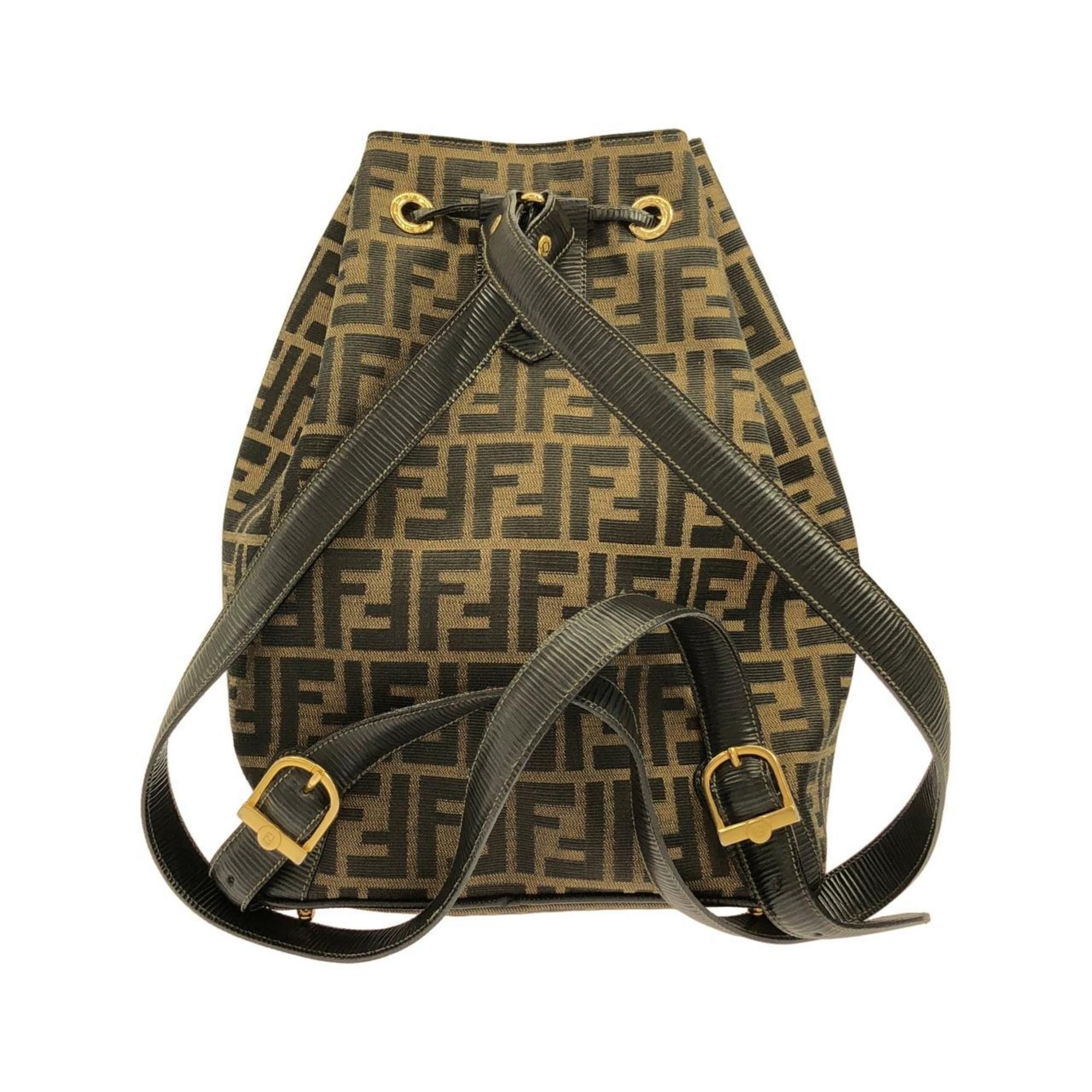 Canvas Leather Backpack (Pre-Owned) - Fendi - Modalova