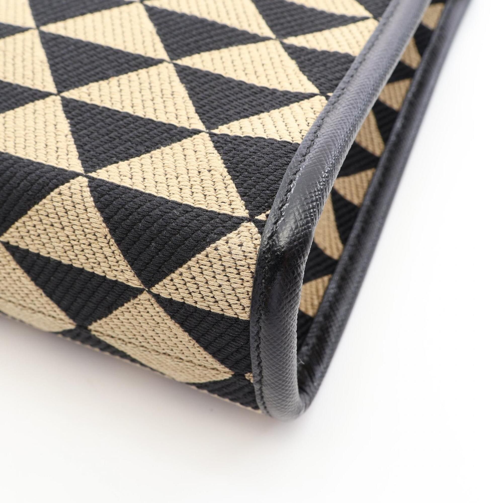 Canvas Saffiano Triangle Handbag (Pre-Owned) - Prada - Modalova