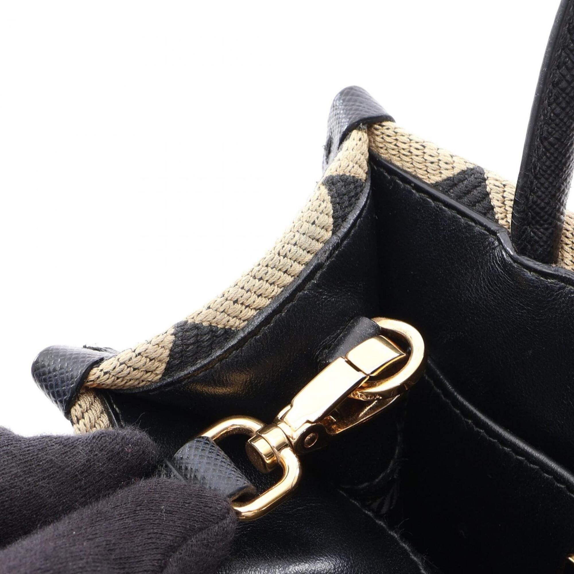 Canvas Saffiano Triangle Handbag (Pre-Owned) - Prada - Modalova