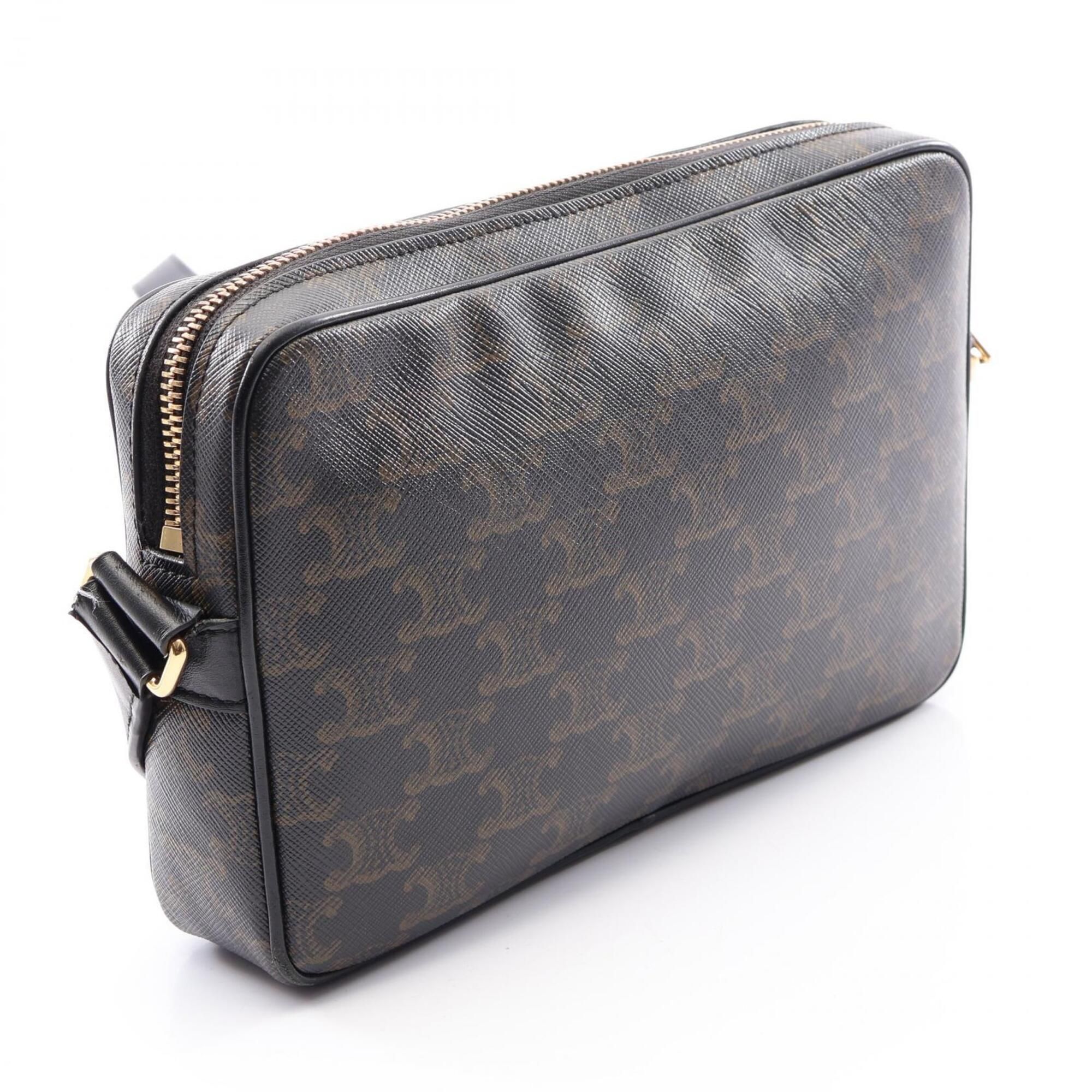 Coated Canvas Leather Handbag Messenger Bag Shoulder Bag (Pre-Owned) - Celine - Modalova