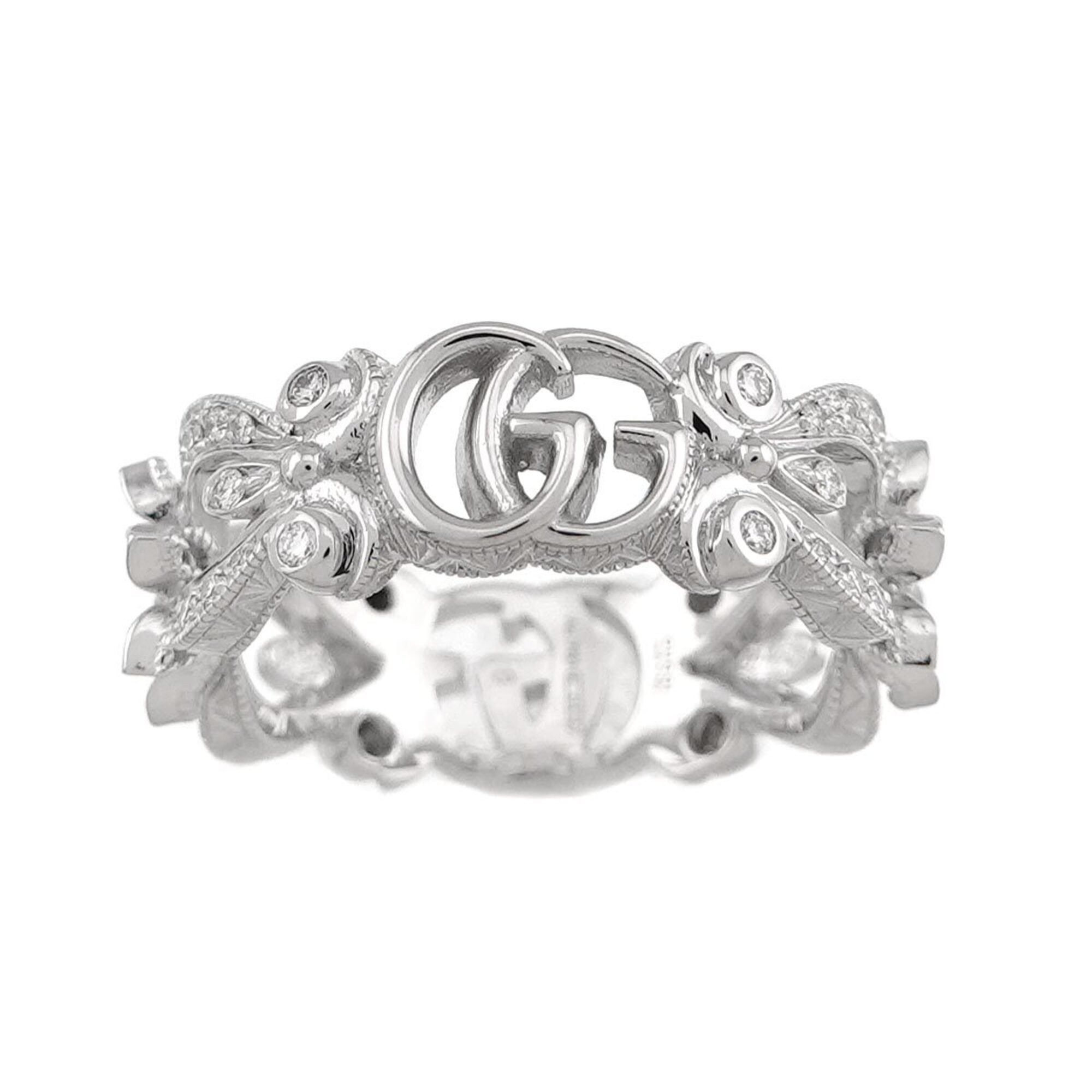 White Gold (18K) Band Ring (Pre-Owned) - Gucci - Modalova