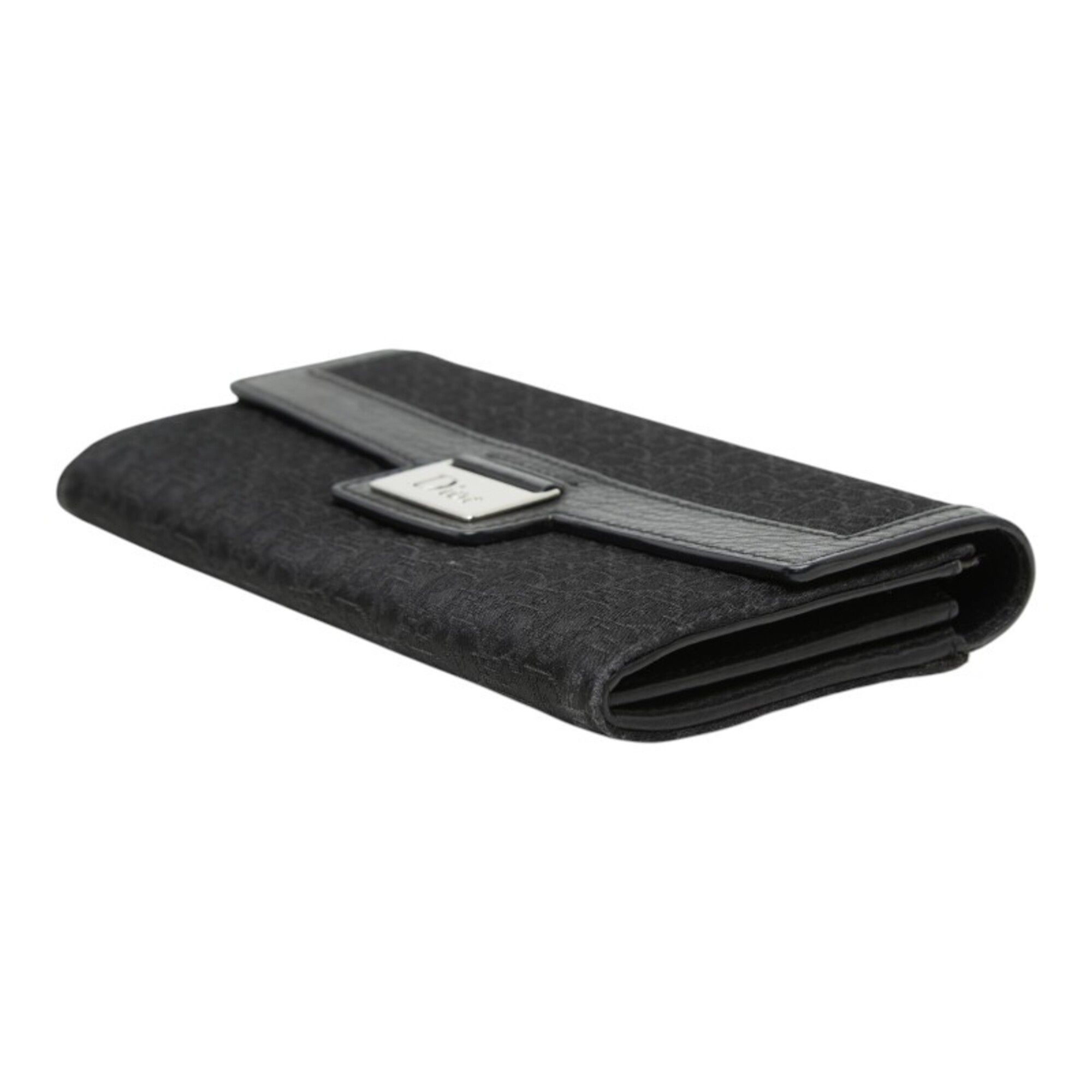 Canvas Leather Long Wallet (Bi-Fold) (Pre-Owned) - Christian Dior - Modalova