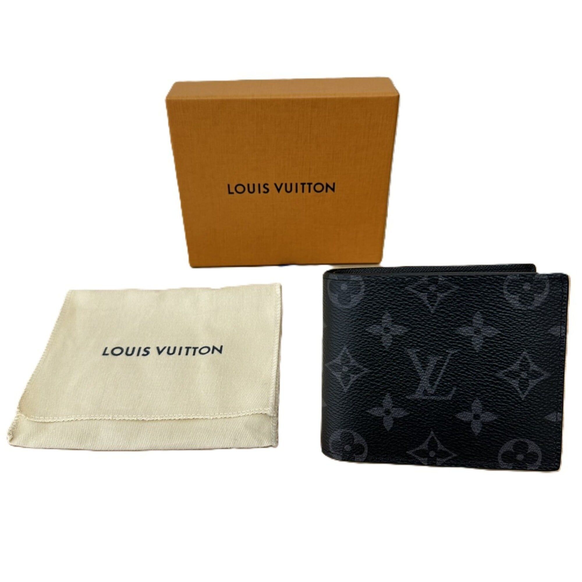 Monogram Eclipse Leather Wallet (Bi-Fold) (Pre-Owned) - Louis Vuitton - Modalova