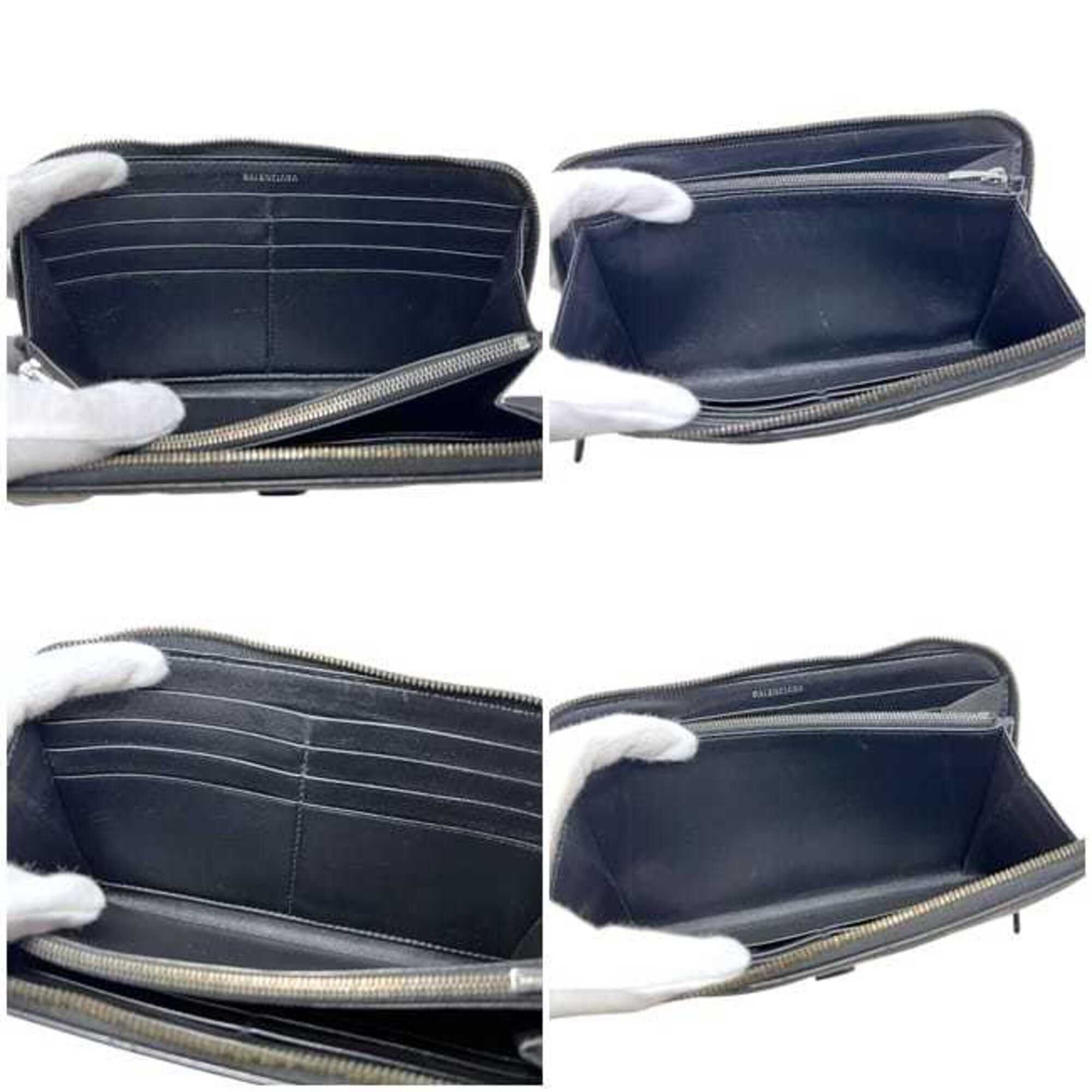 Leather Long Wallet (Bi-Fold) (Pre-Owned) - Balenciaga - Modalova