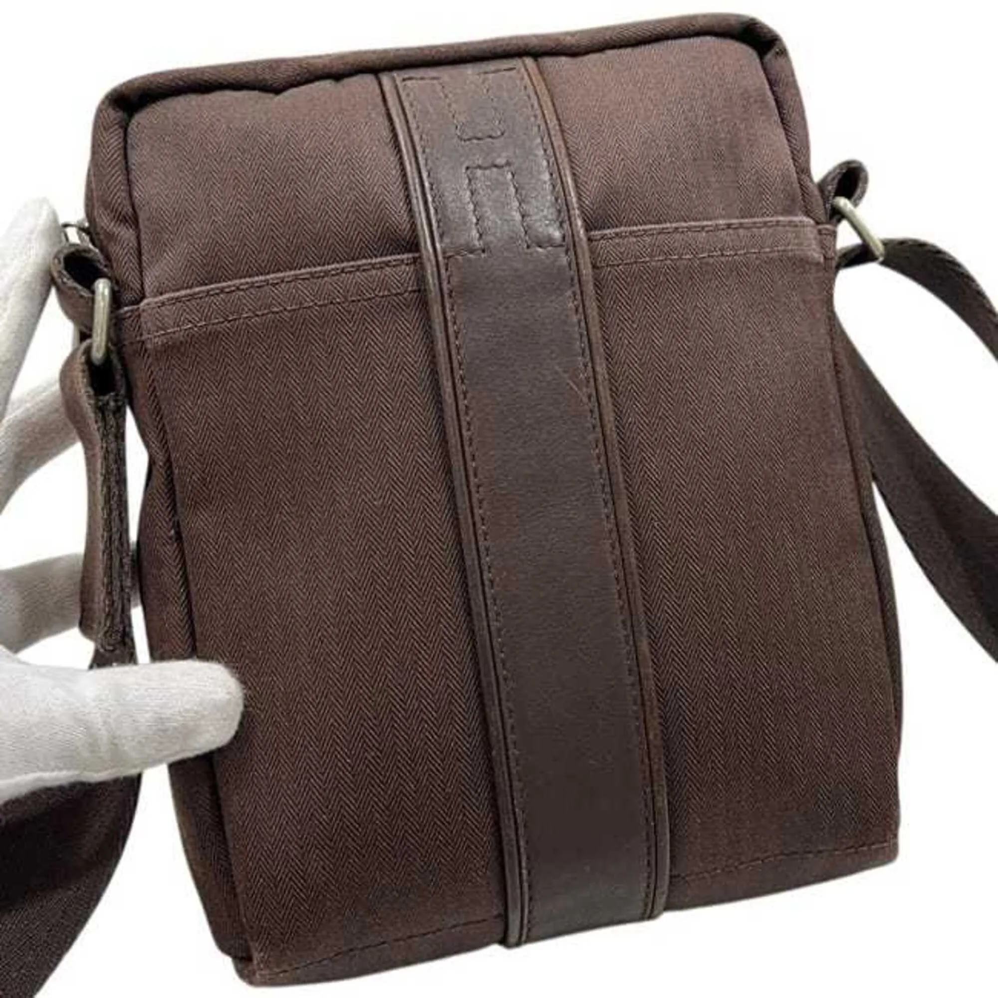Canvas Leather Shoulder Bag (Pre-Owned) - Hermes - Modalova
