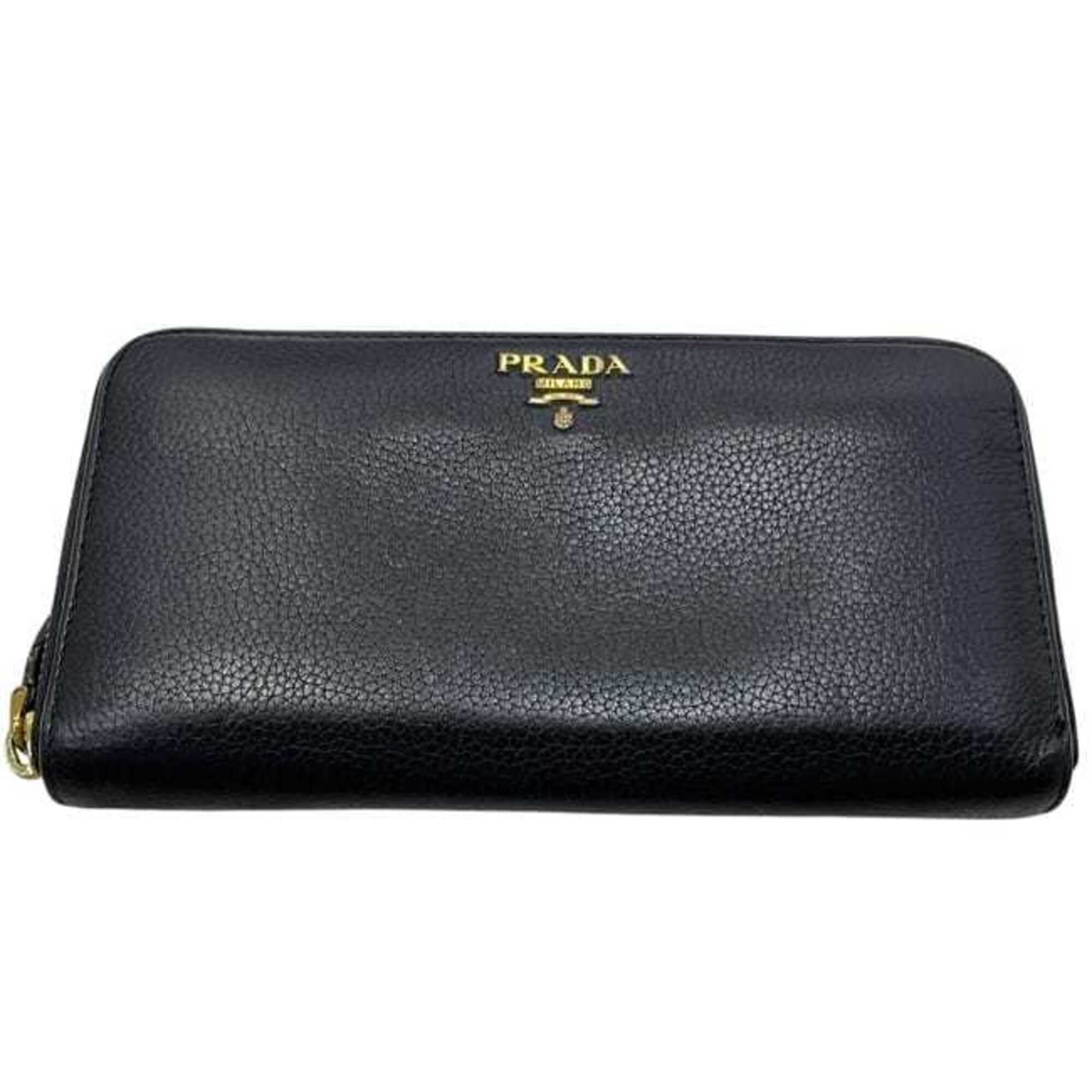 Leather Long Wallet (Bi-Fold) (Pre-Owned) - Prada - Modalova