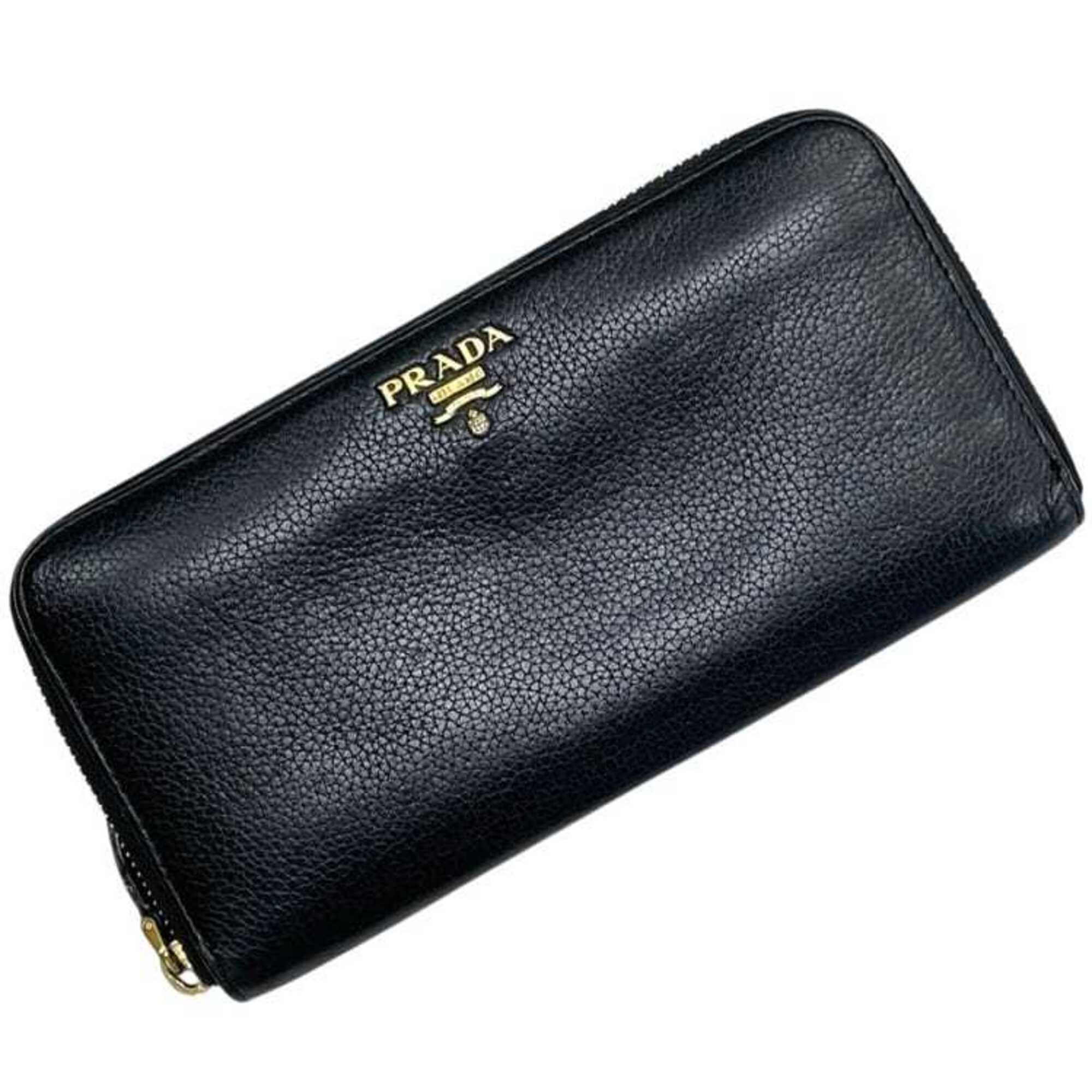Leather Long Wallet (Bi-Fold) (Pre-Owned) - Prada - Modalova
