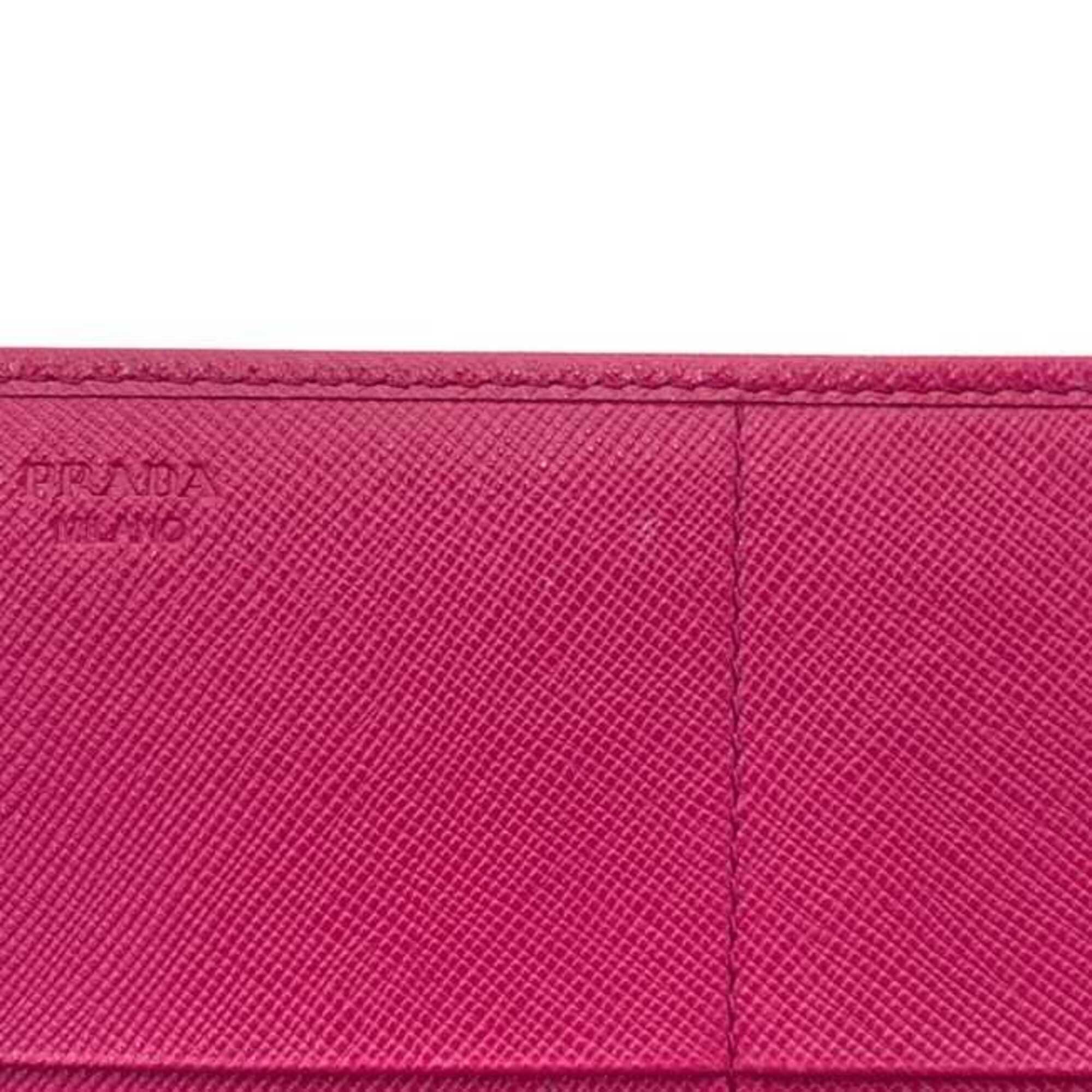 Nylon Leather Long Wallet (Bi-Fold) (Pre-Owned) - Prada - Modalova