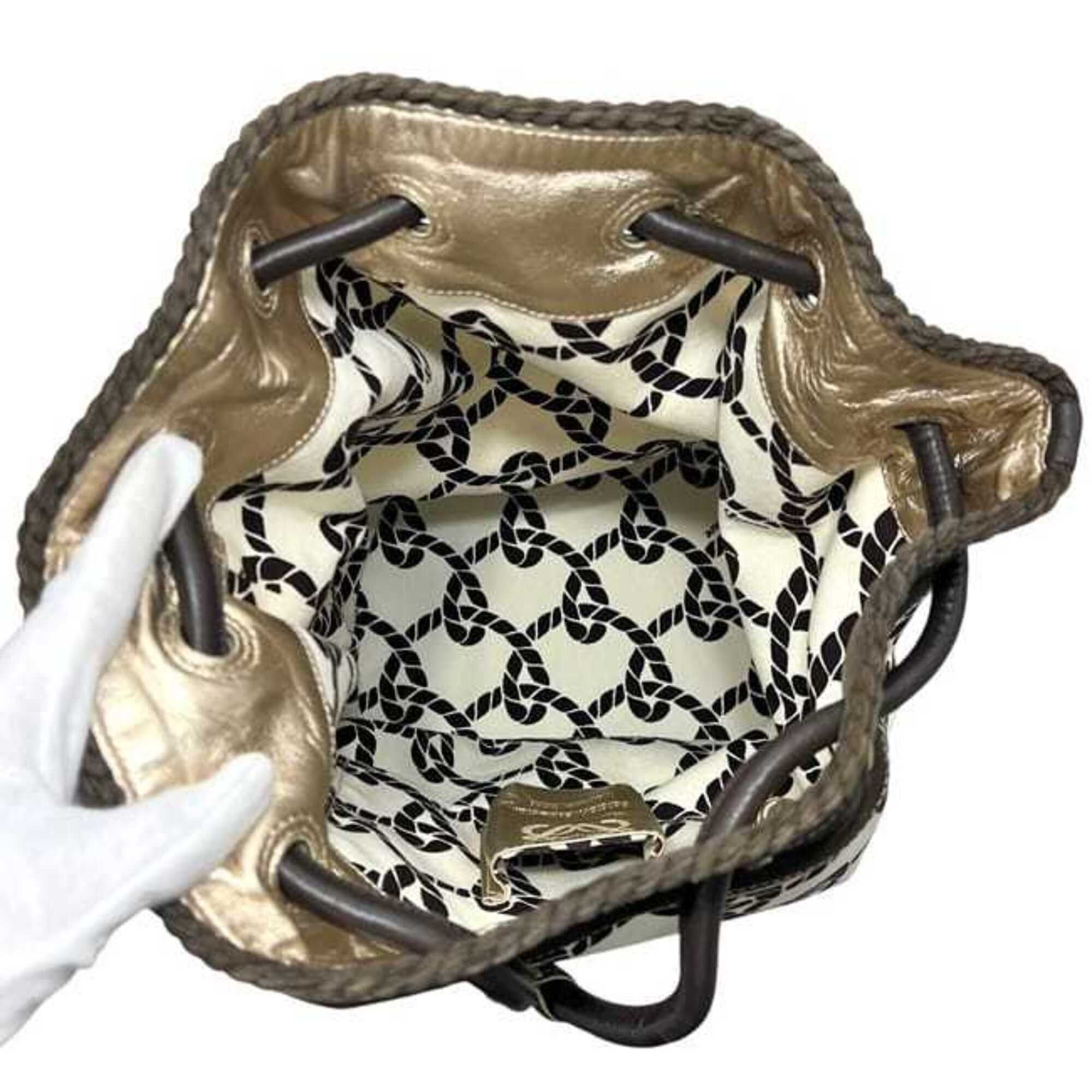 Canvas Leather Shoulder Bag (Pre-Owned) - Loewe - Modalova