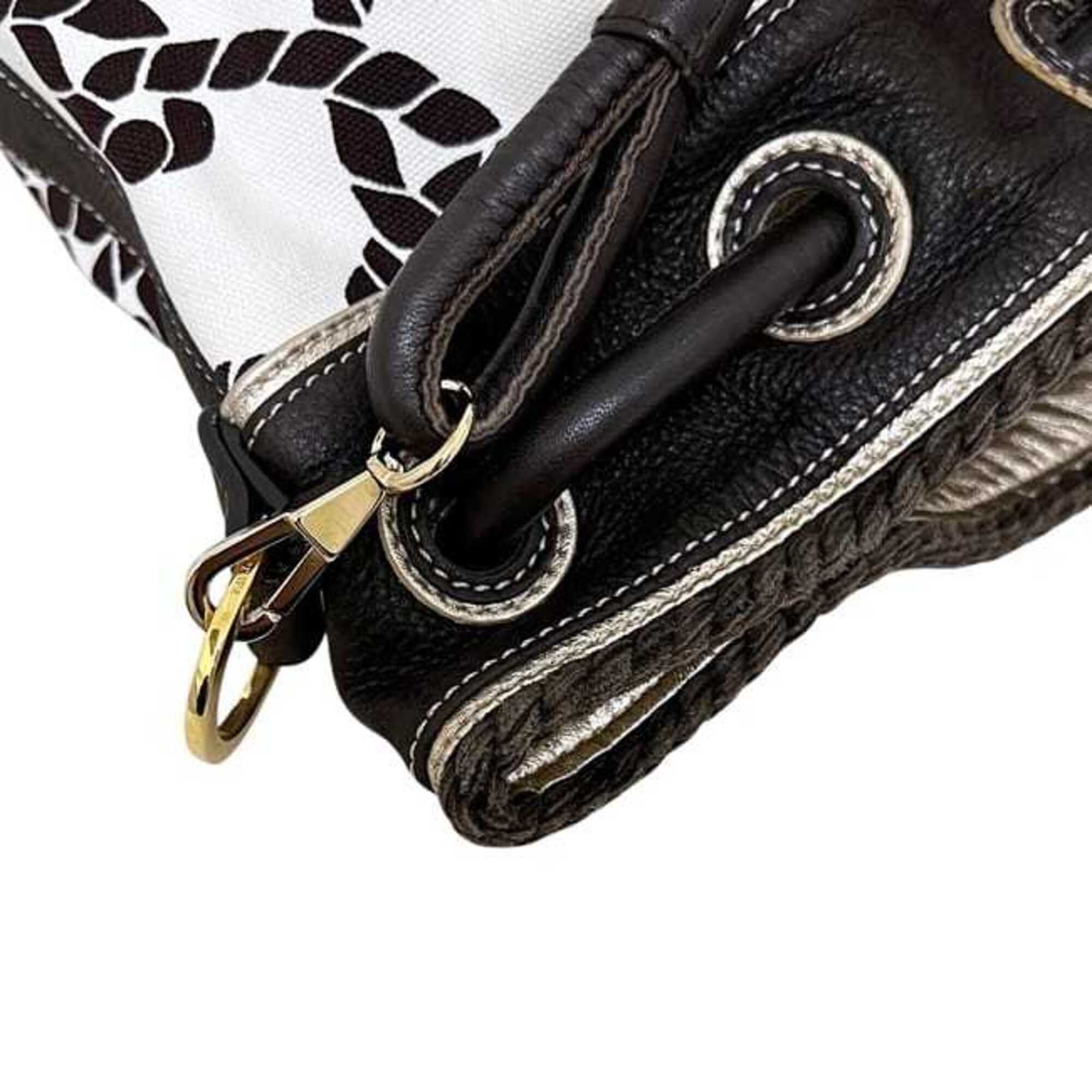 Canvas Leather Shoulder Bag (Pre-Owned) - Loewe - Modalova