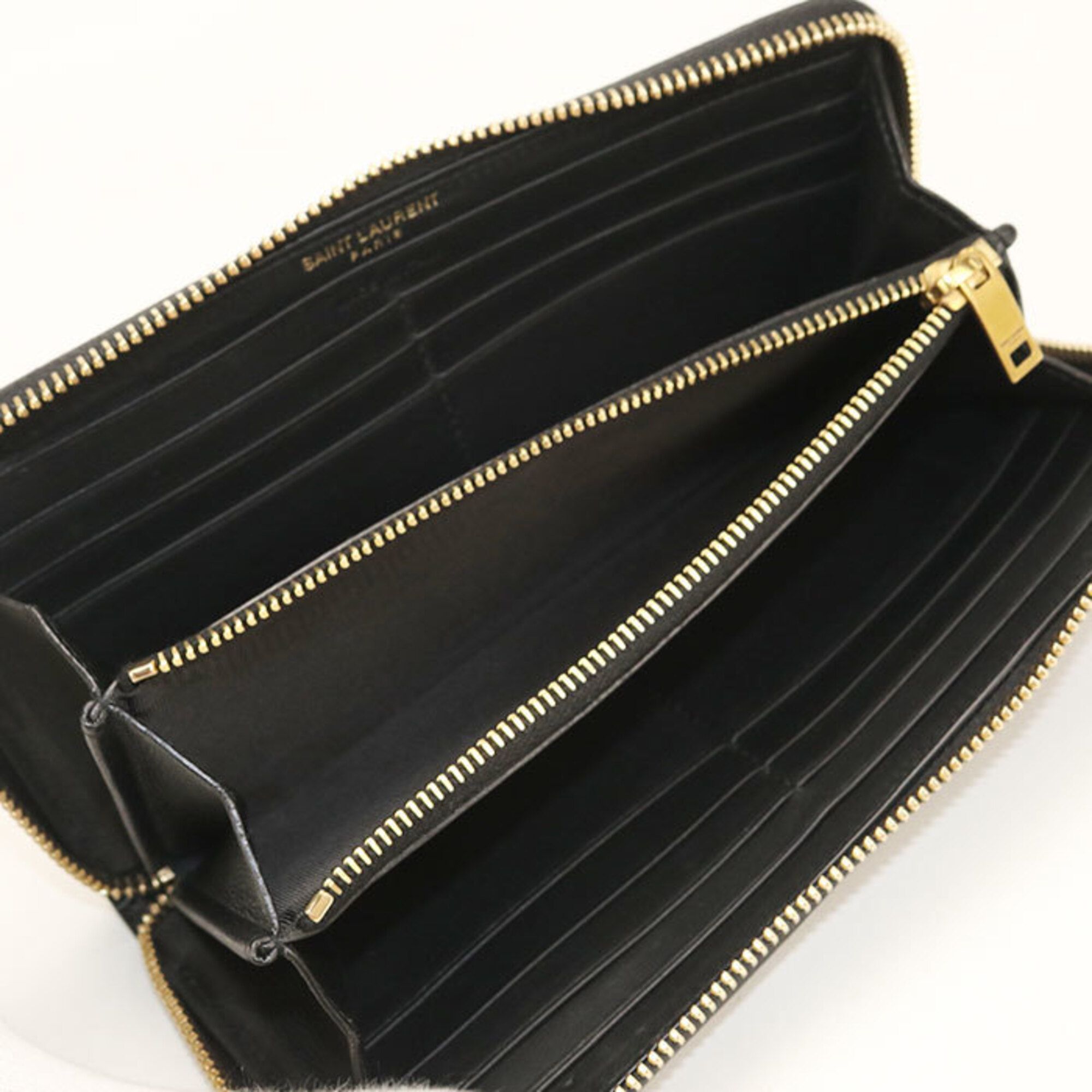 Leather Long Wallet (Bi-Fold) (Pre-Owned) - Saint Laurent - Modalova