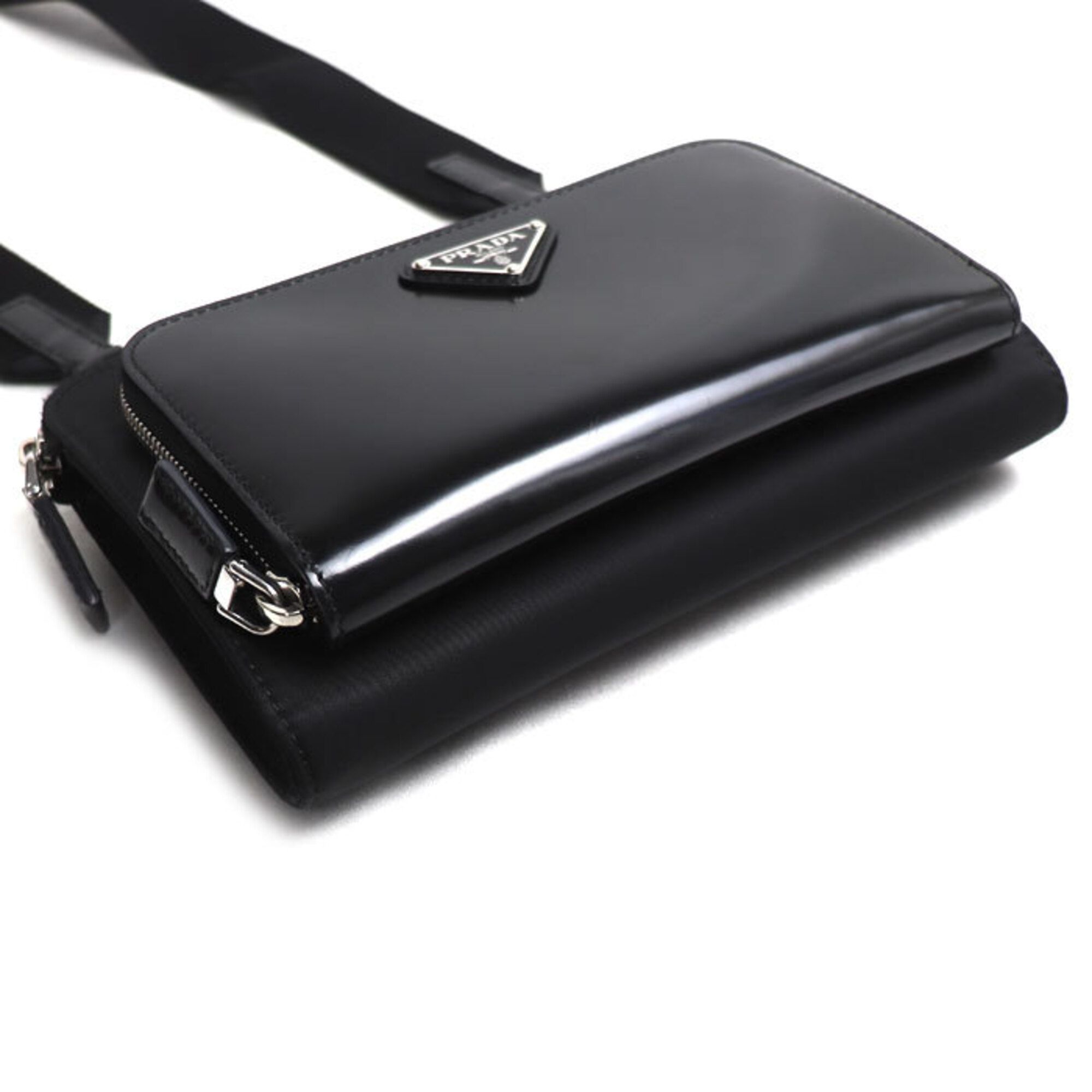 Leather Nylon Shoulder Bag (Pre-Owned) - Prada - Modalova
