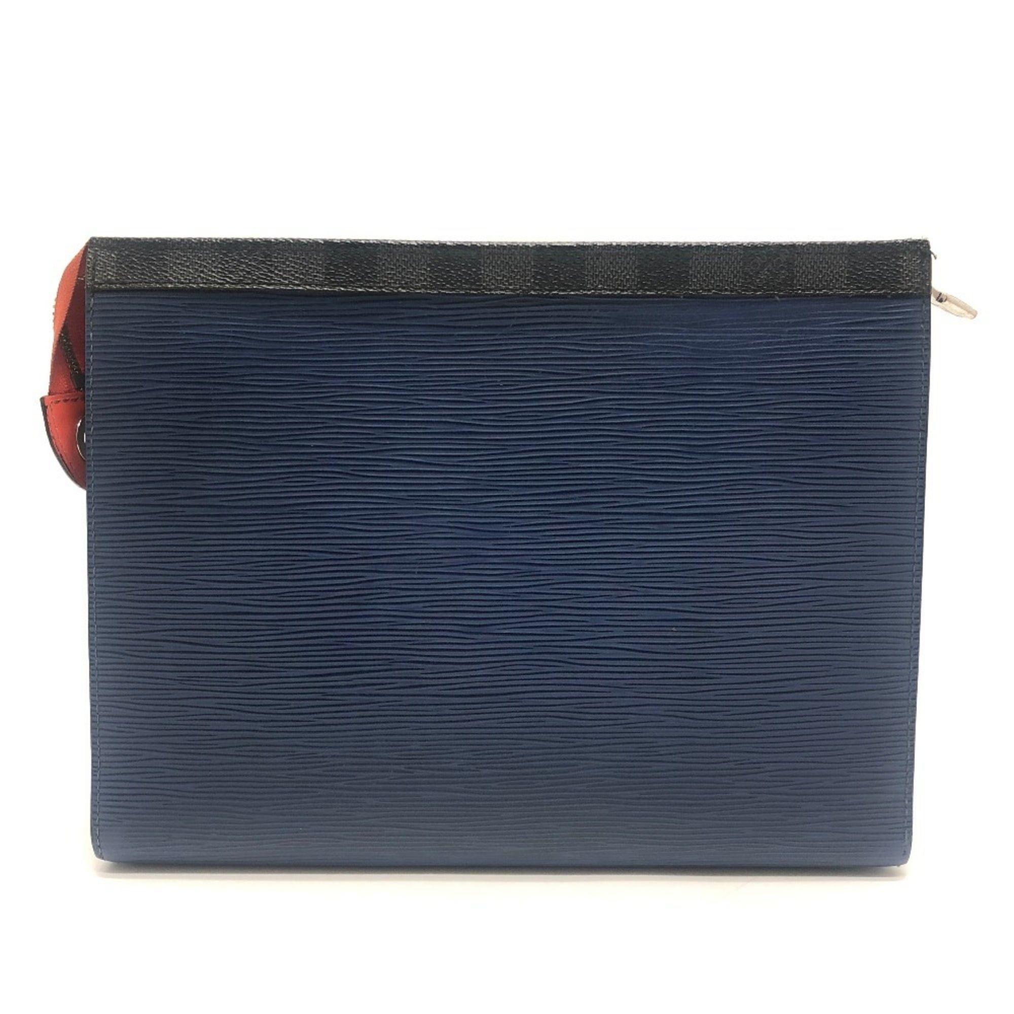 Damier Graphite Canvas Epi Leather Clutch Bag (Pre-Owned) - Louis Vuitton - Modalova