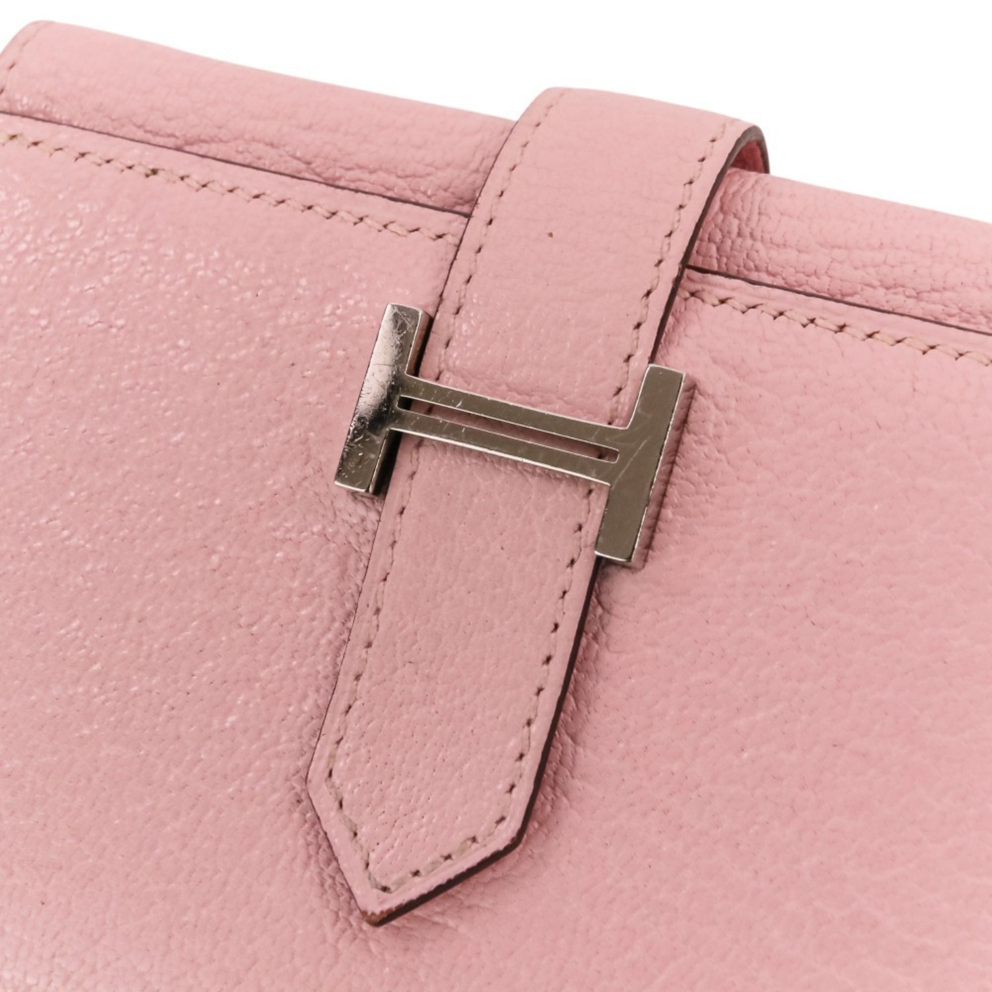 Chevre Leather Wallet (Tri-Fold) (Pre-Owned) - Hermes - Modalova