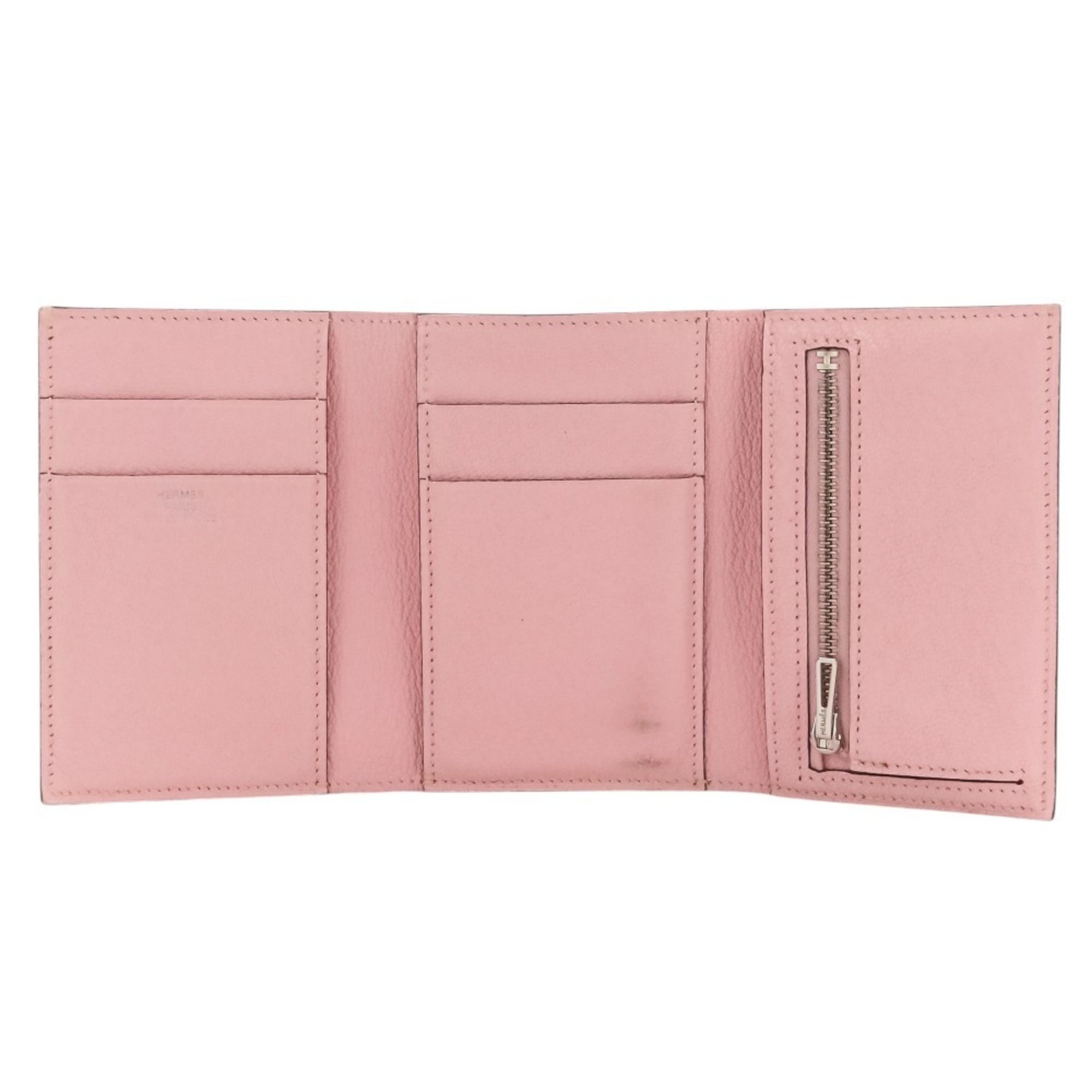 Chevre Leather Wallet (Tri-Fold) (Pre-Owned) - Hermes - Modalova