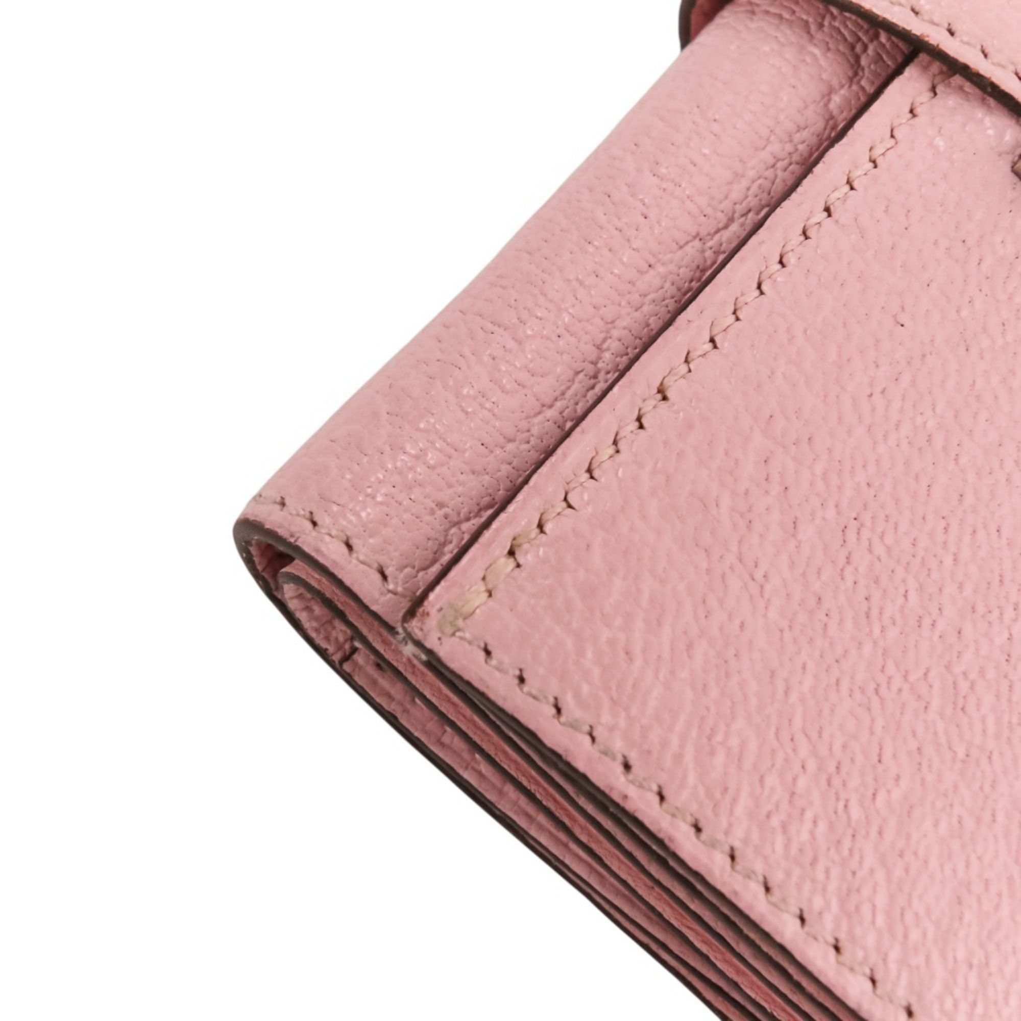 Chevre Leather Wallet (Tri-Fold) (Pre-Owned) - Hermes - Modalova