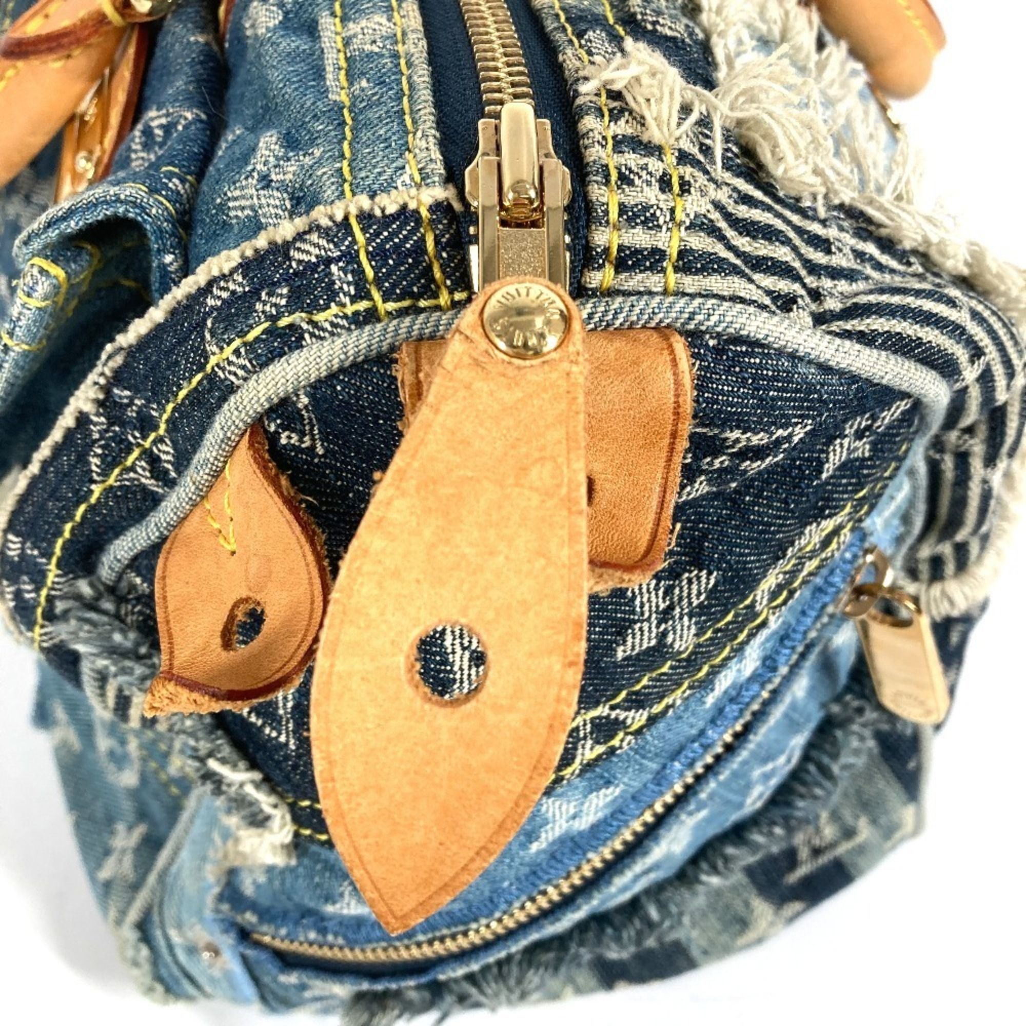 Monogram Denim Canvas Boston Bag Handbag (Pre-Owned) - Louis Vuitton - Modalova
