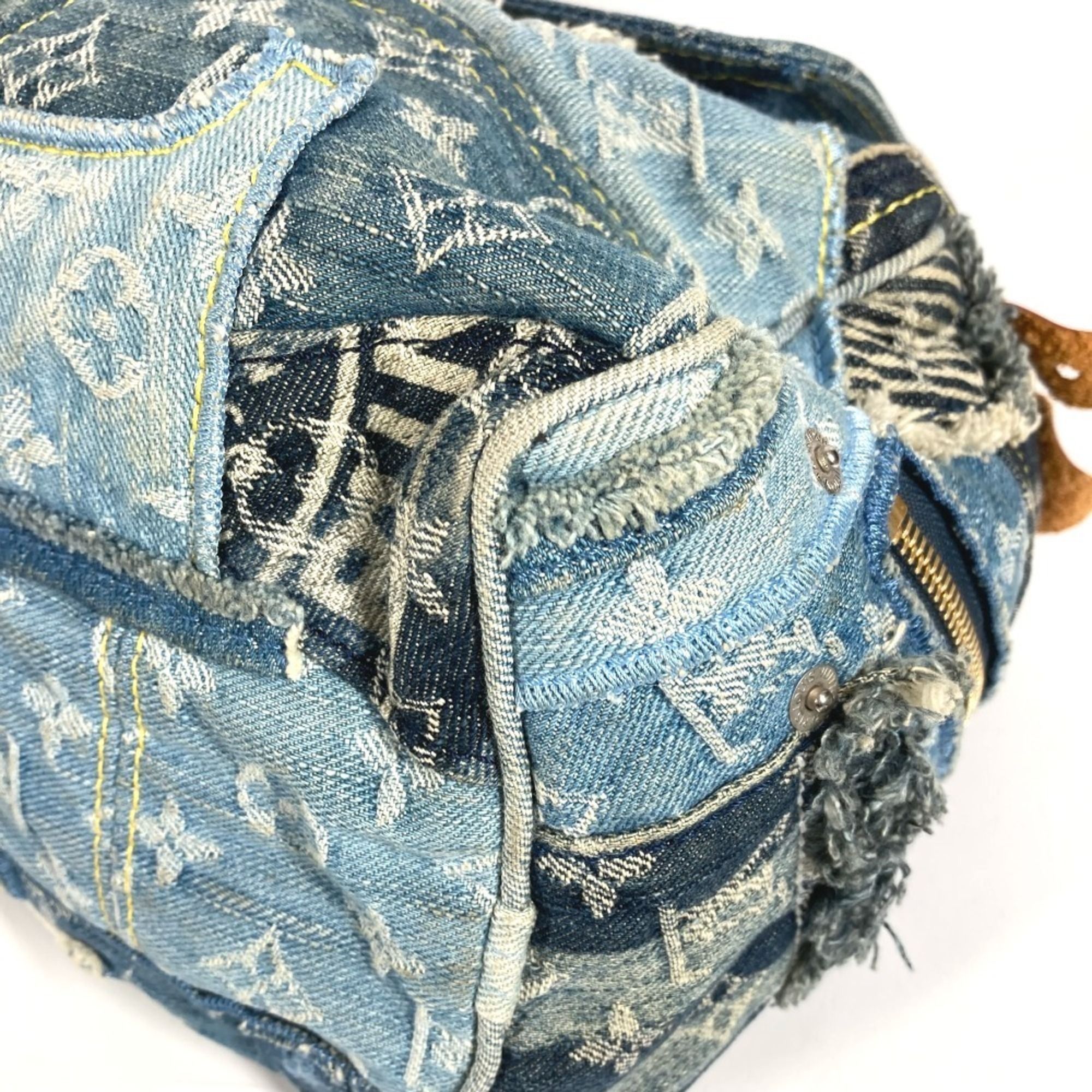 Monogram Denim Canvas Boston Bag Handbag (Pre-Owned) - Louis Vuitton - Modalova