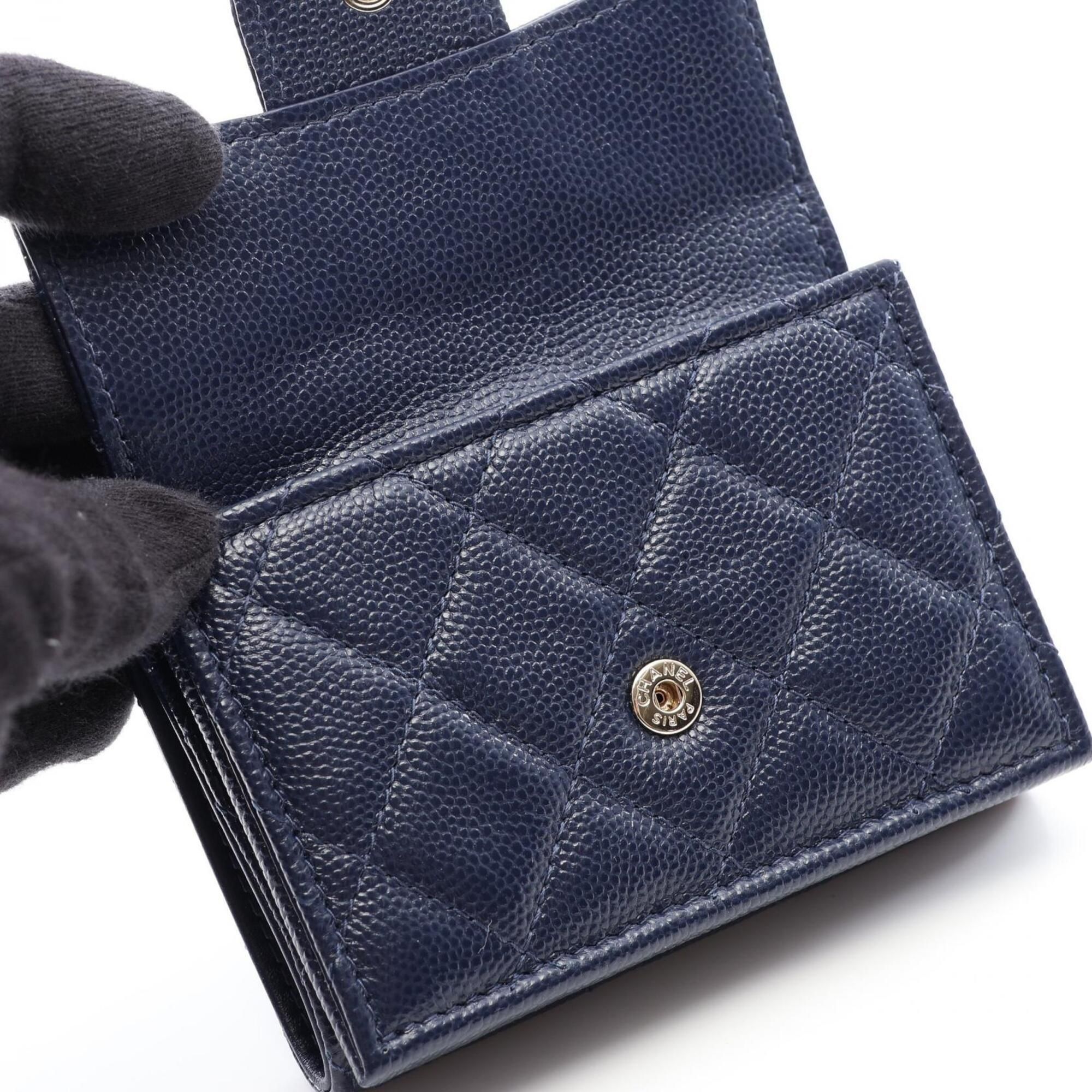 Grained Calfskin Wallet (Tri-Fold) (Pre-Owned) - Chanel - Modalova