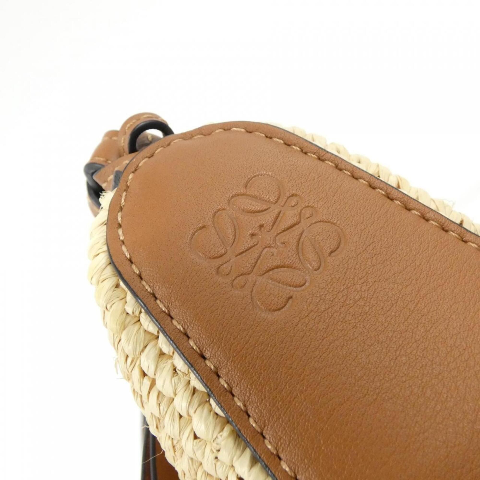Raffia Leather Shoulder Bag (Pre-Owned) - Loewe - Modalova