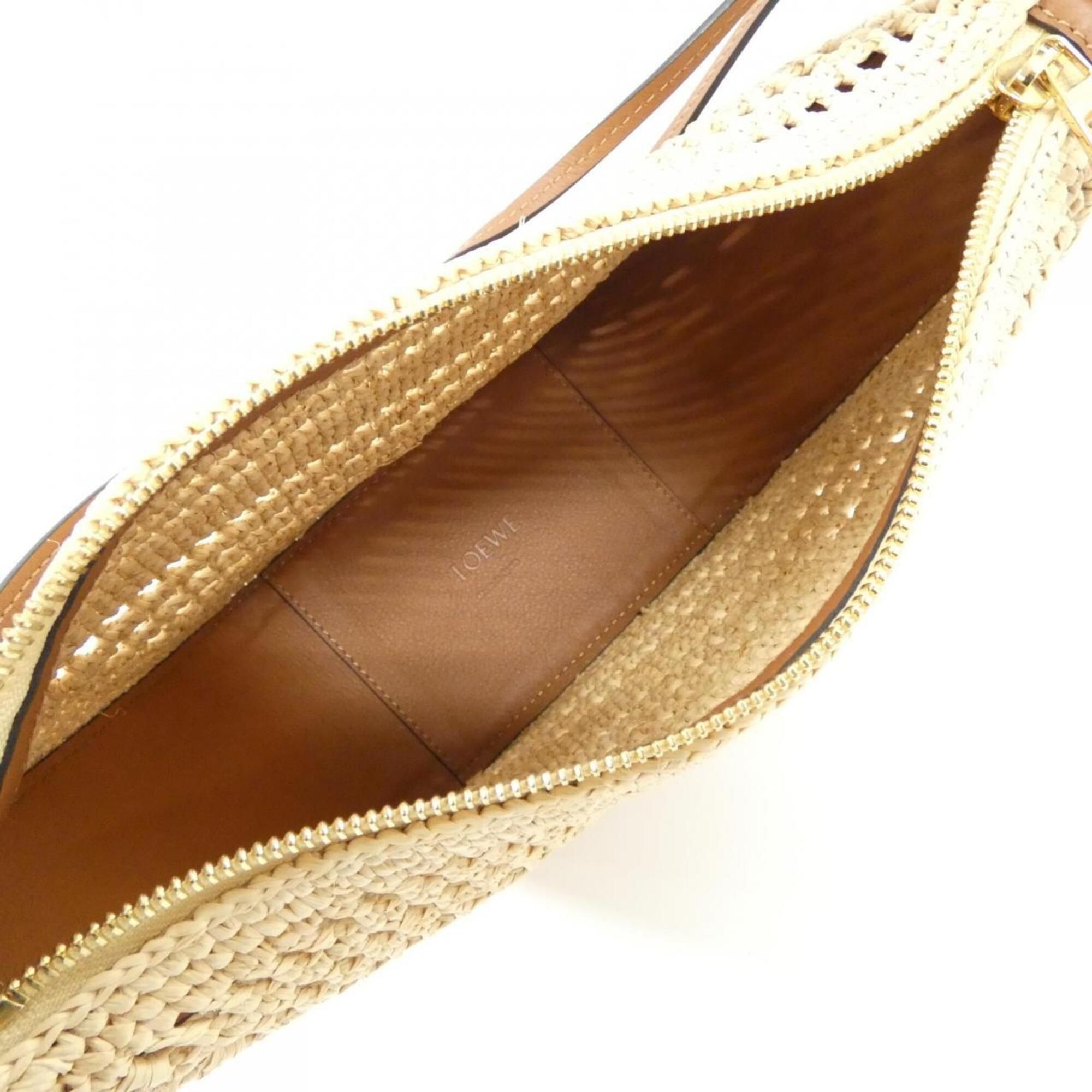 Raffia Leather Shoulder Bag (Pre-Owned) - Loewe - Modalova