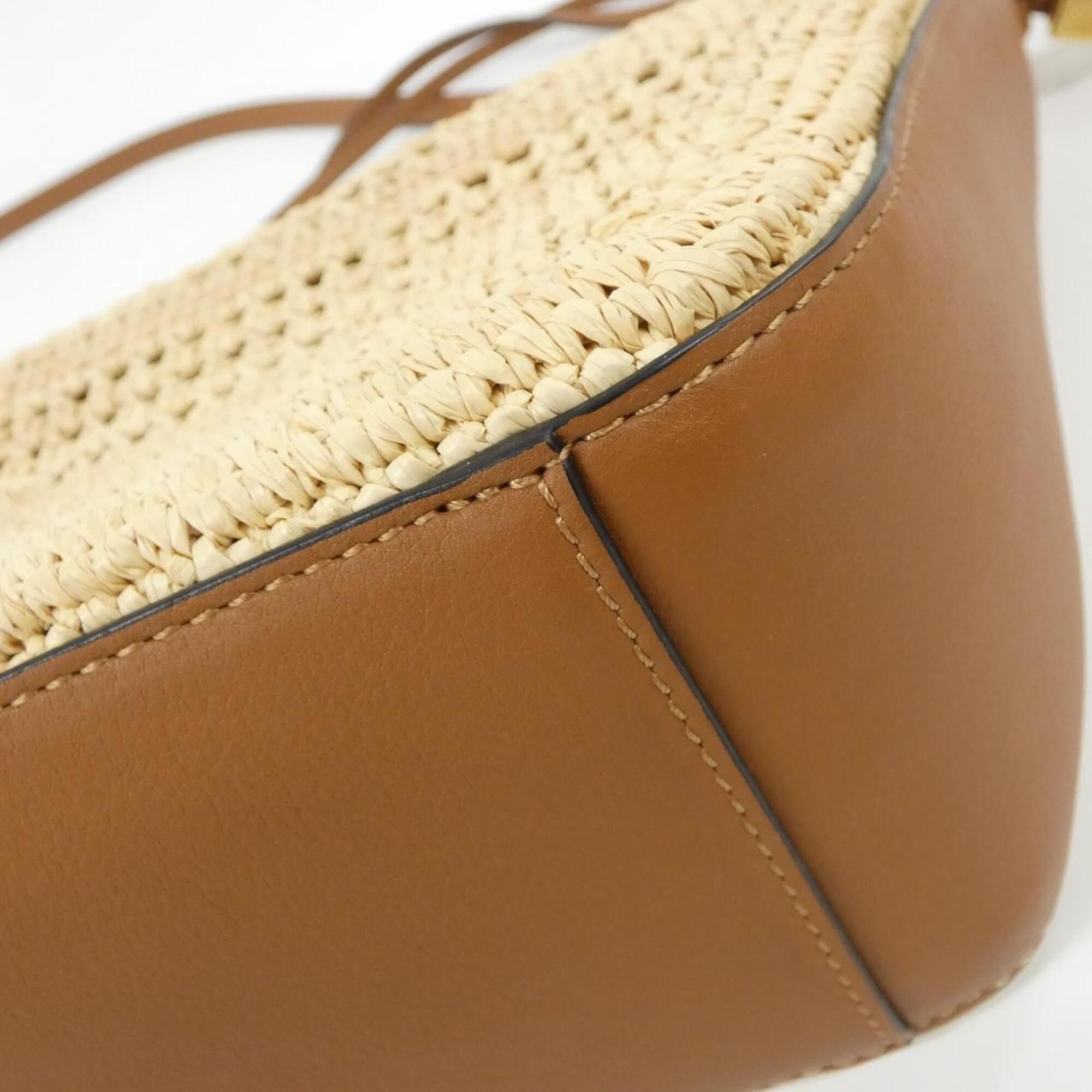 Raffia Leather Shoulder Bag (Pre-Owned) - Loewe - Modalova