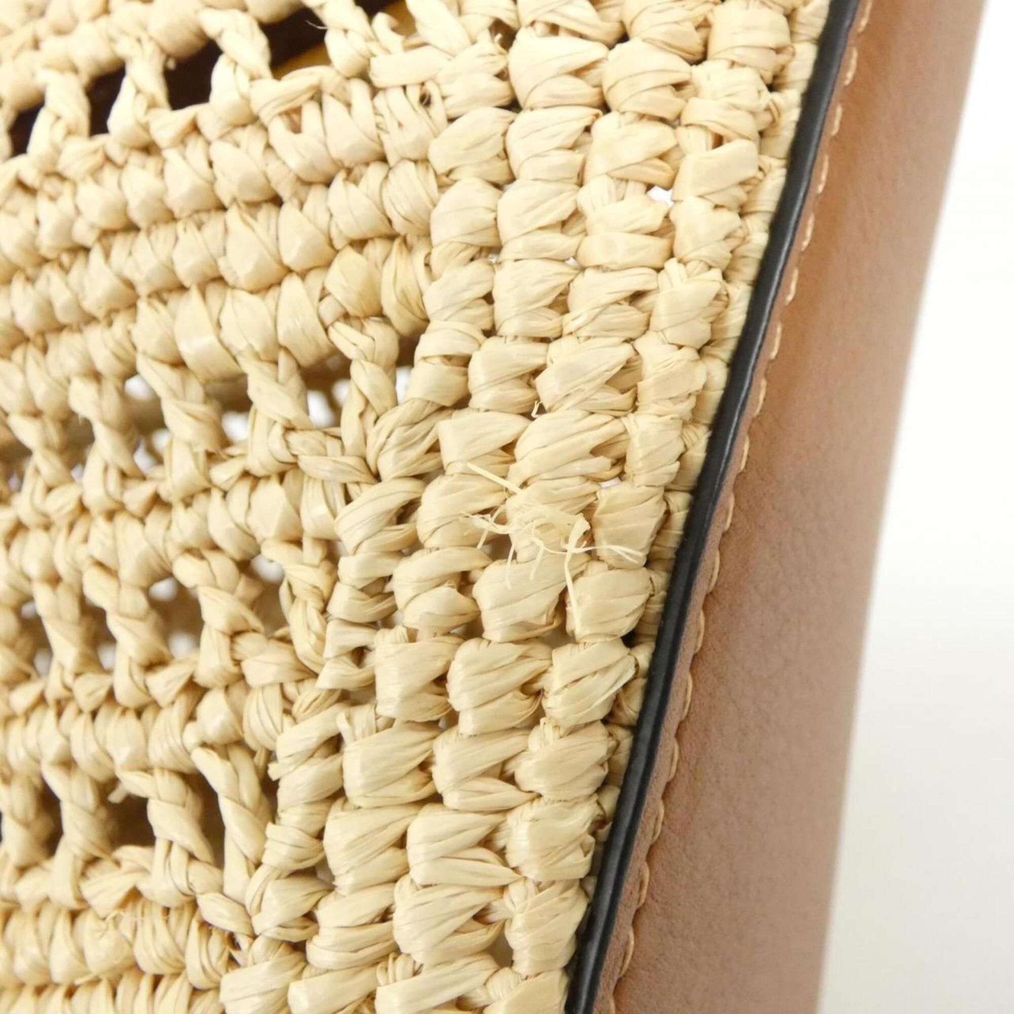 Raffia Leather Shoulder Bag (Pre-Owned) - Loewe - Modalova