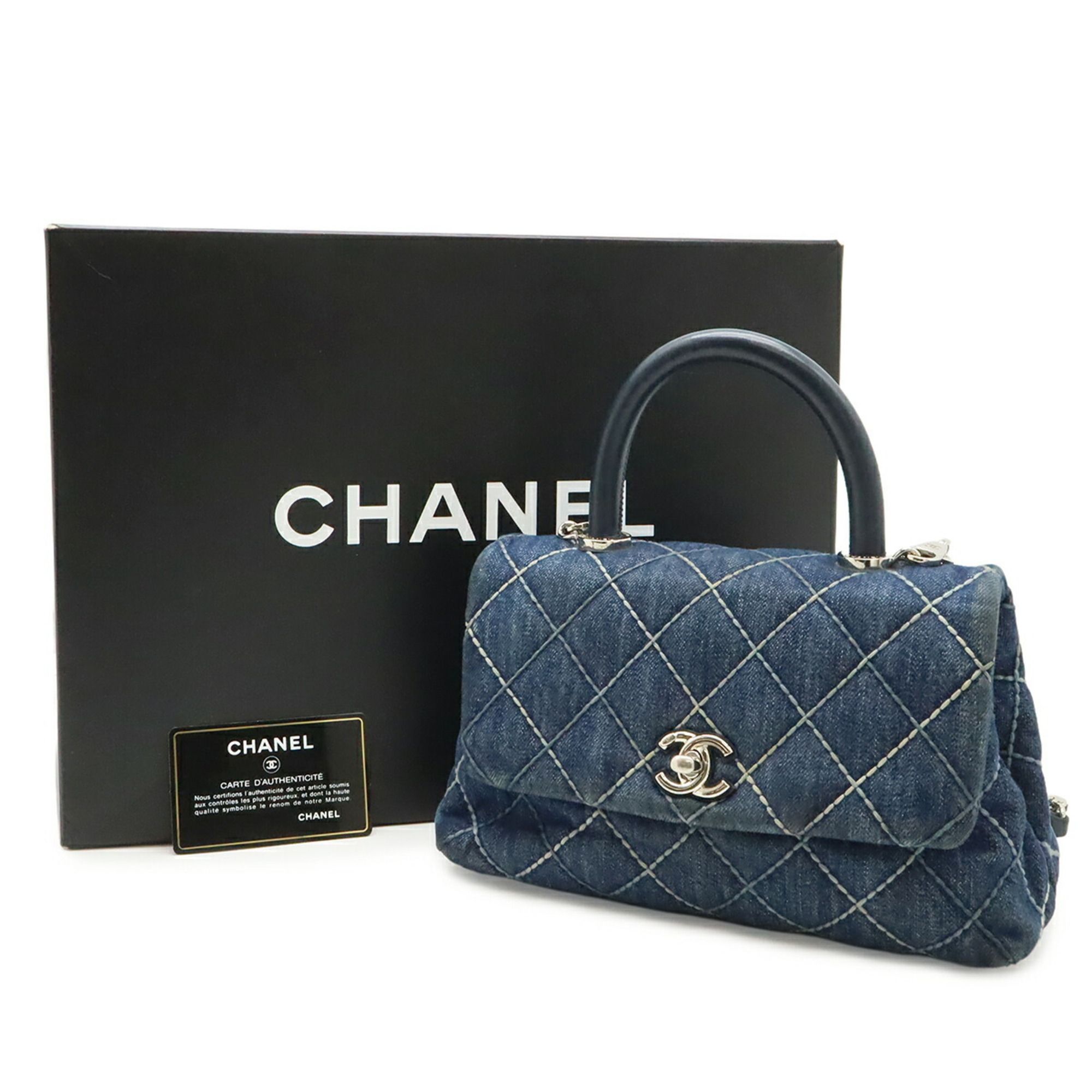 Wild Stitch Denim Leather Handbag (Pre-Owned) - Chanel - Modalova