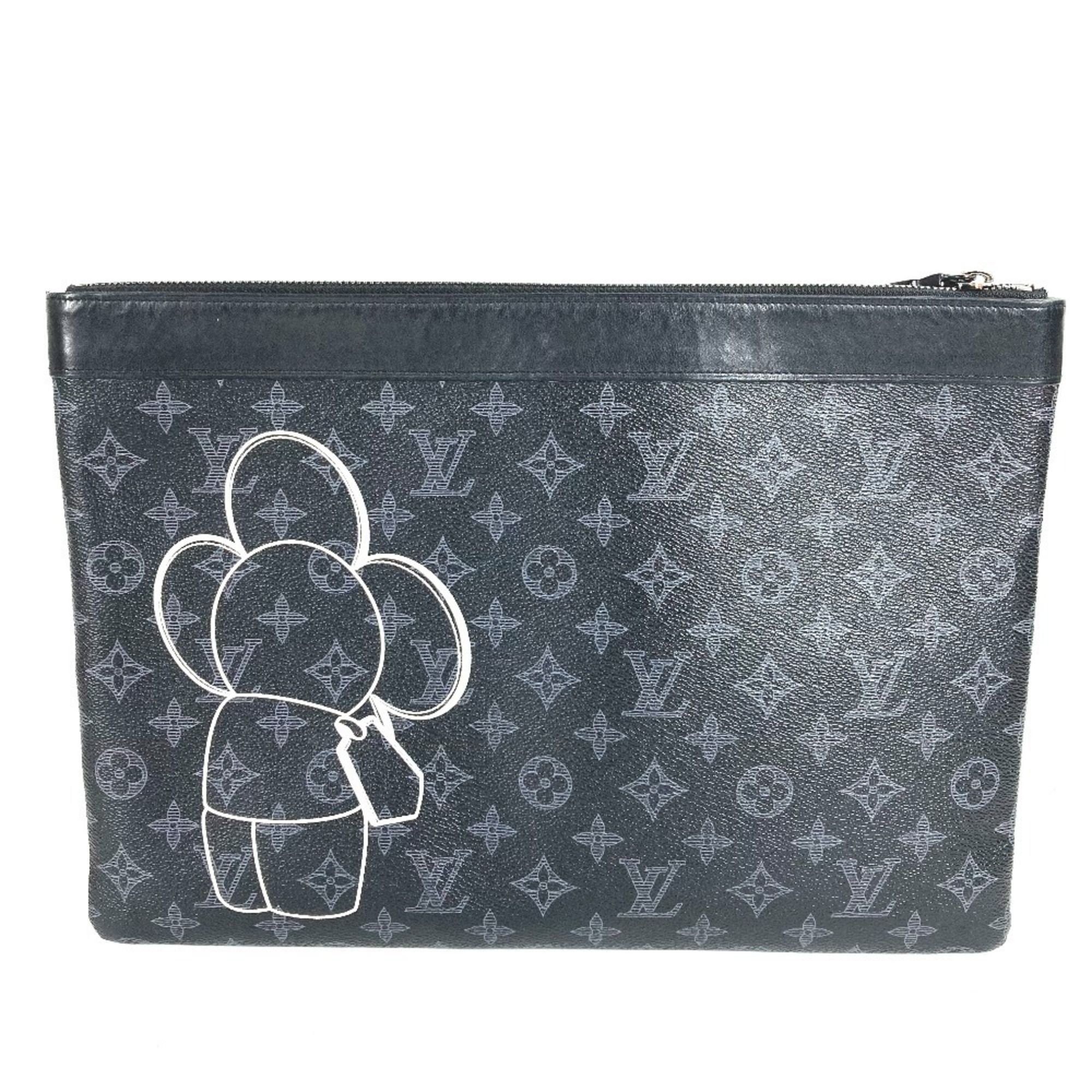 Monogram Eclipse Monogram Eclipse Clutch Bag Handbag Pochette (Pre-Owned) - Louis Vuitton - Modalova